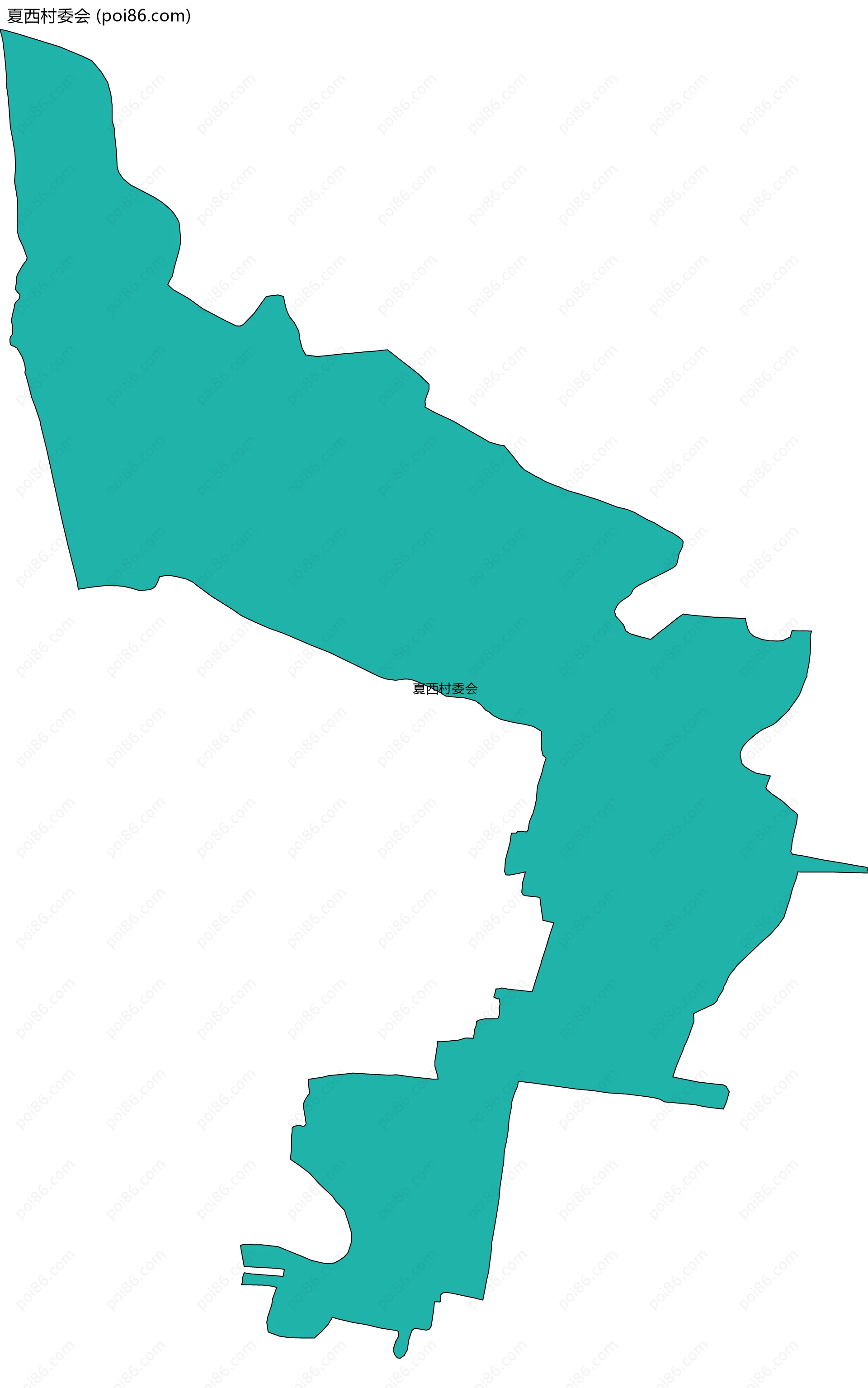 夏西村委会边界地图