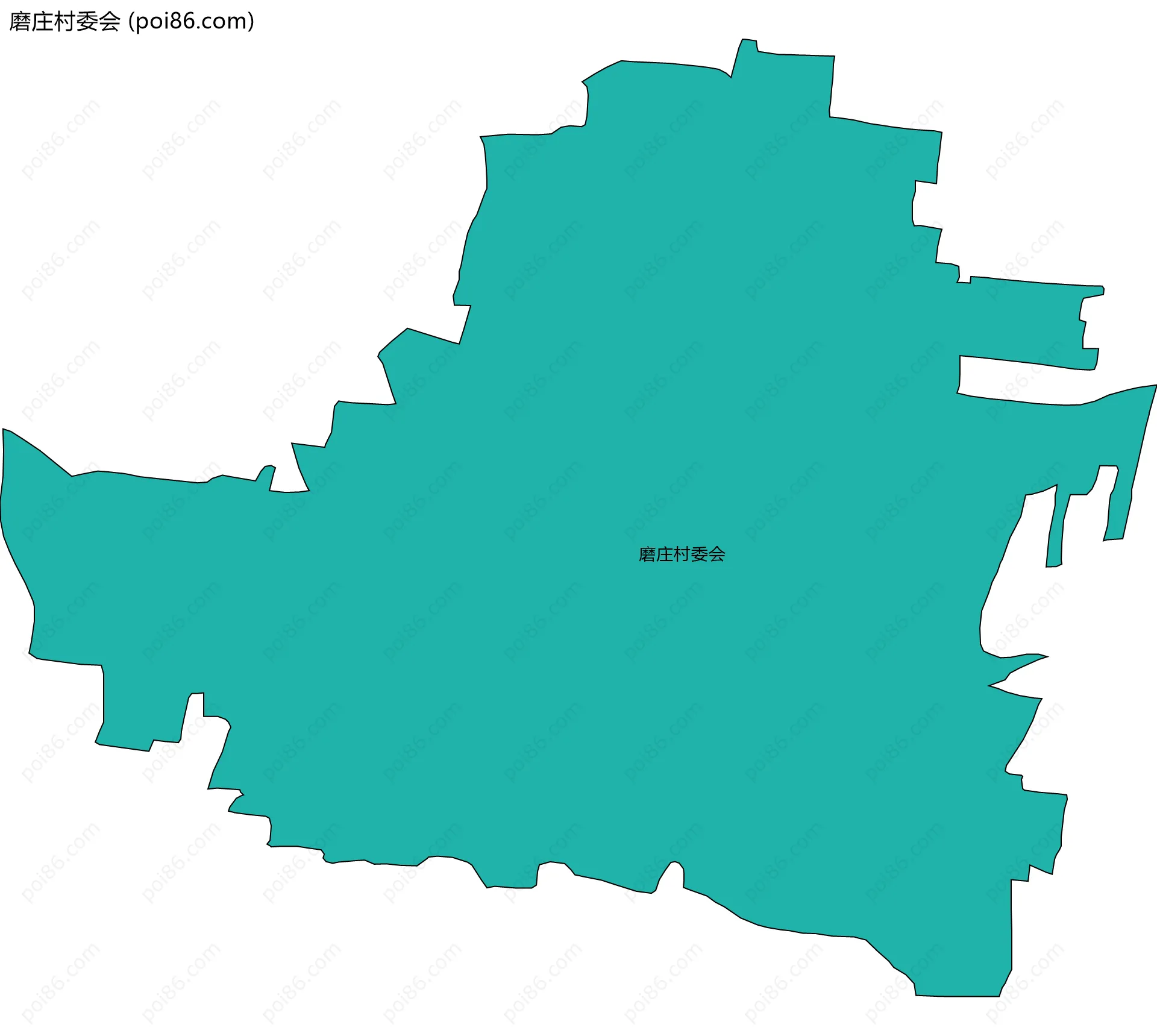 磨庄村委会边界地图