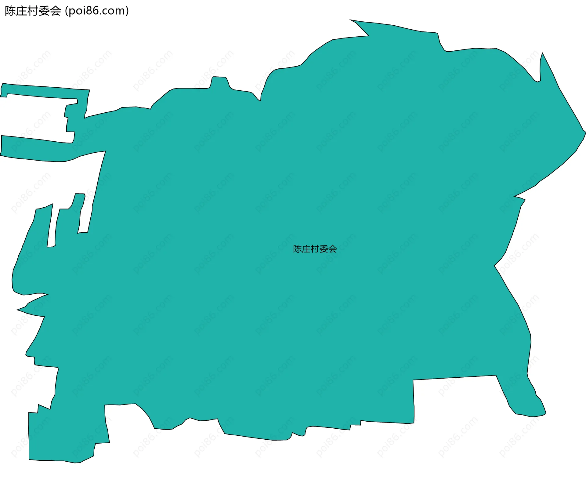 陈庄村委会边界地图