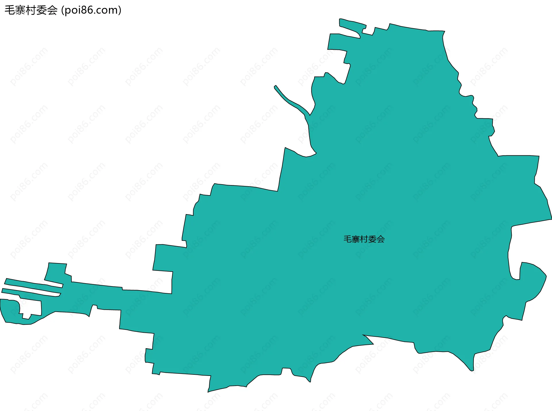 毛寨村委会边界地图