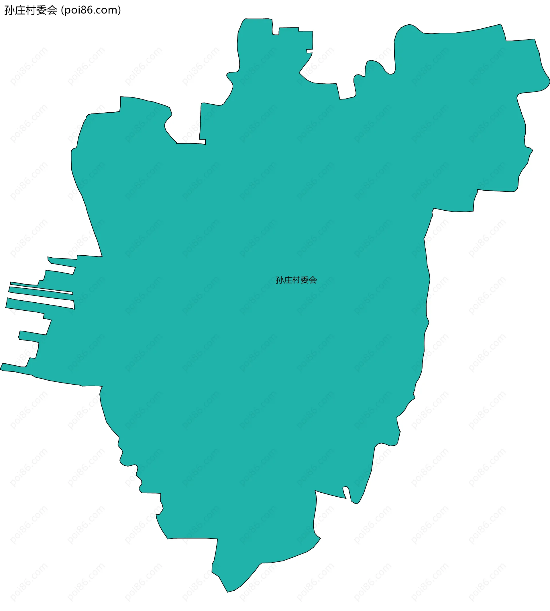 孙庄村委会边界地图