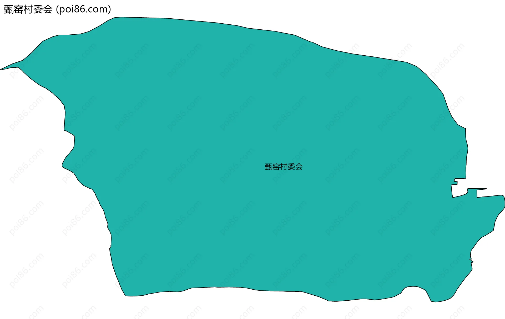 甄窑村委会边界地图