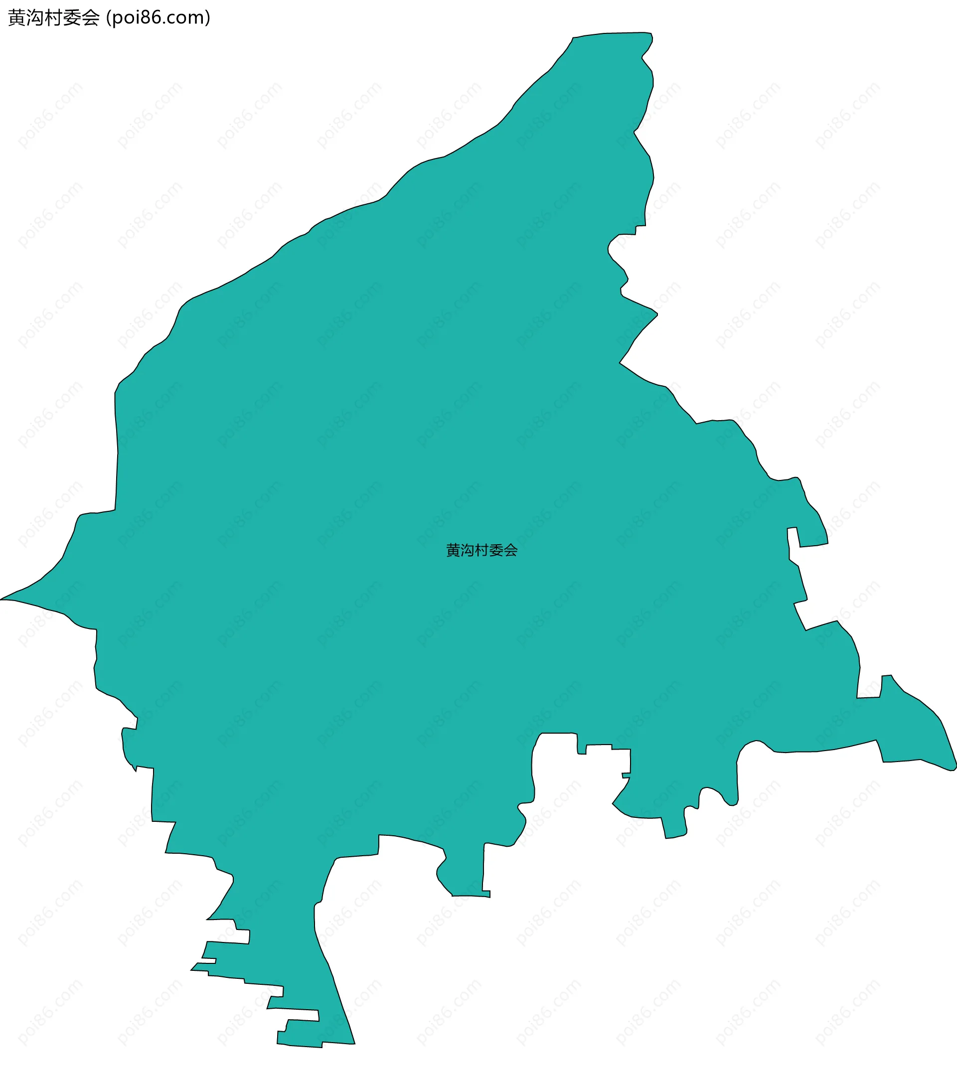 黄沟村委会边界地图