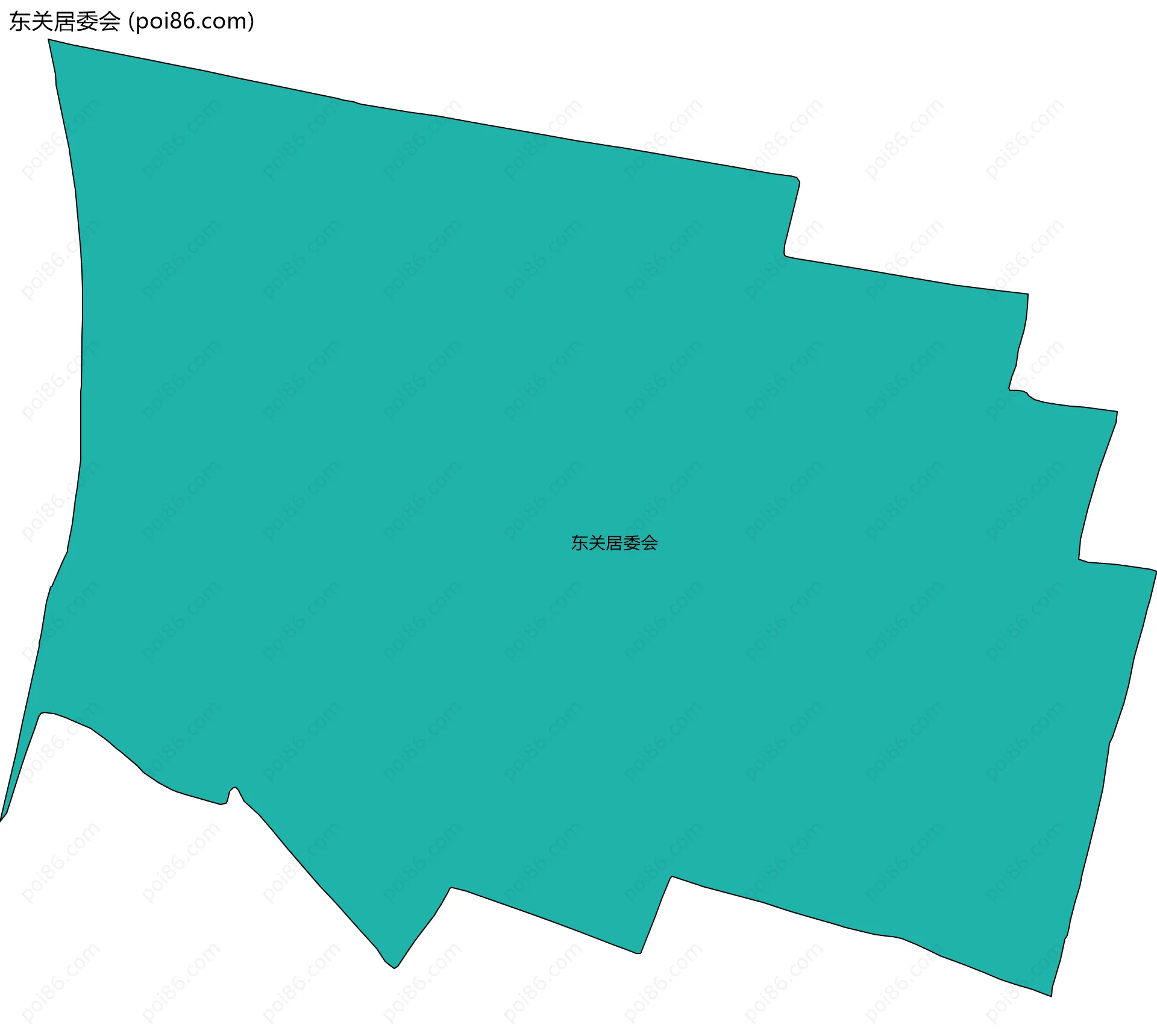 东关居委会边界地图