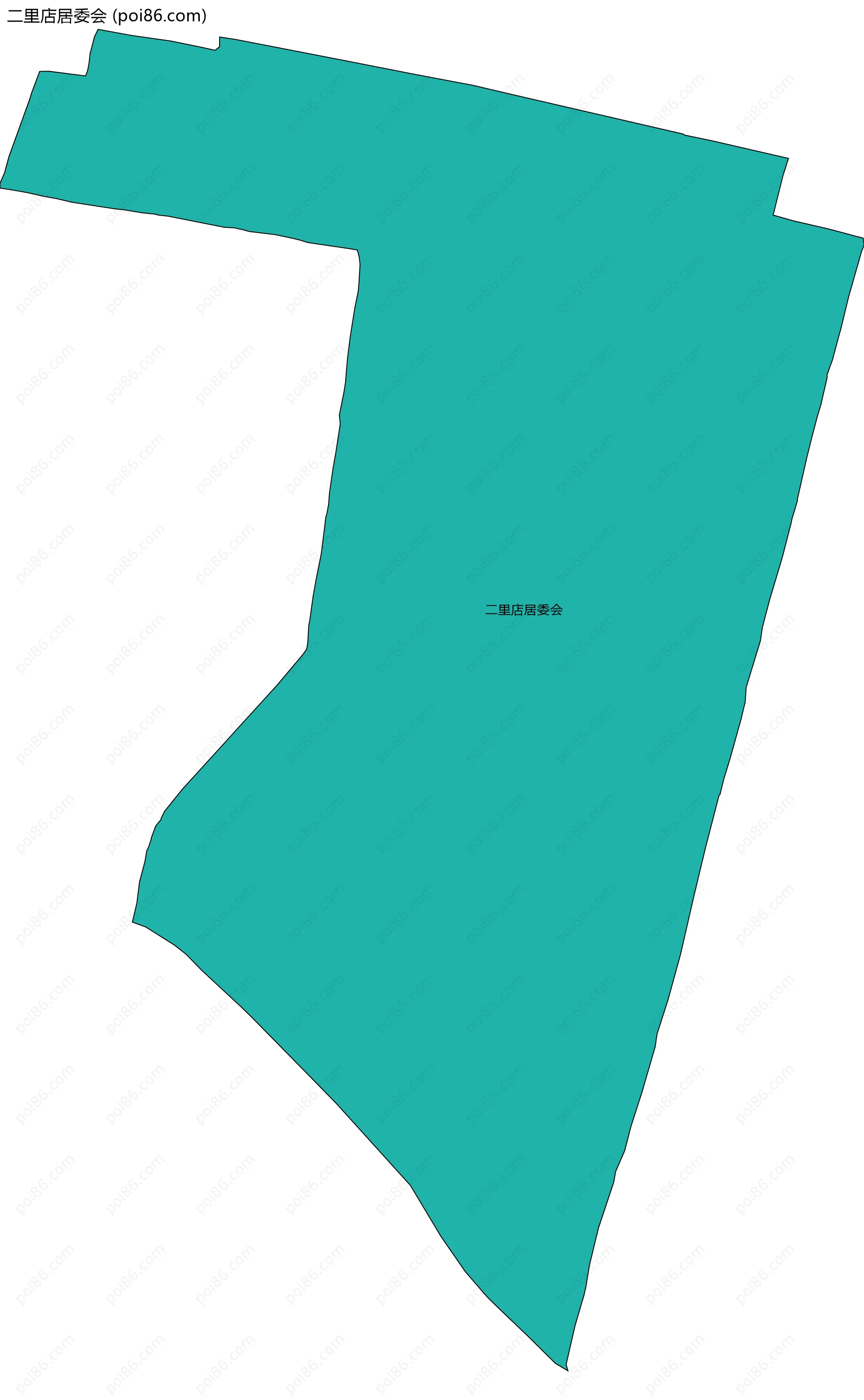 二里店居委会边界地图