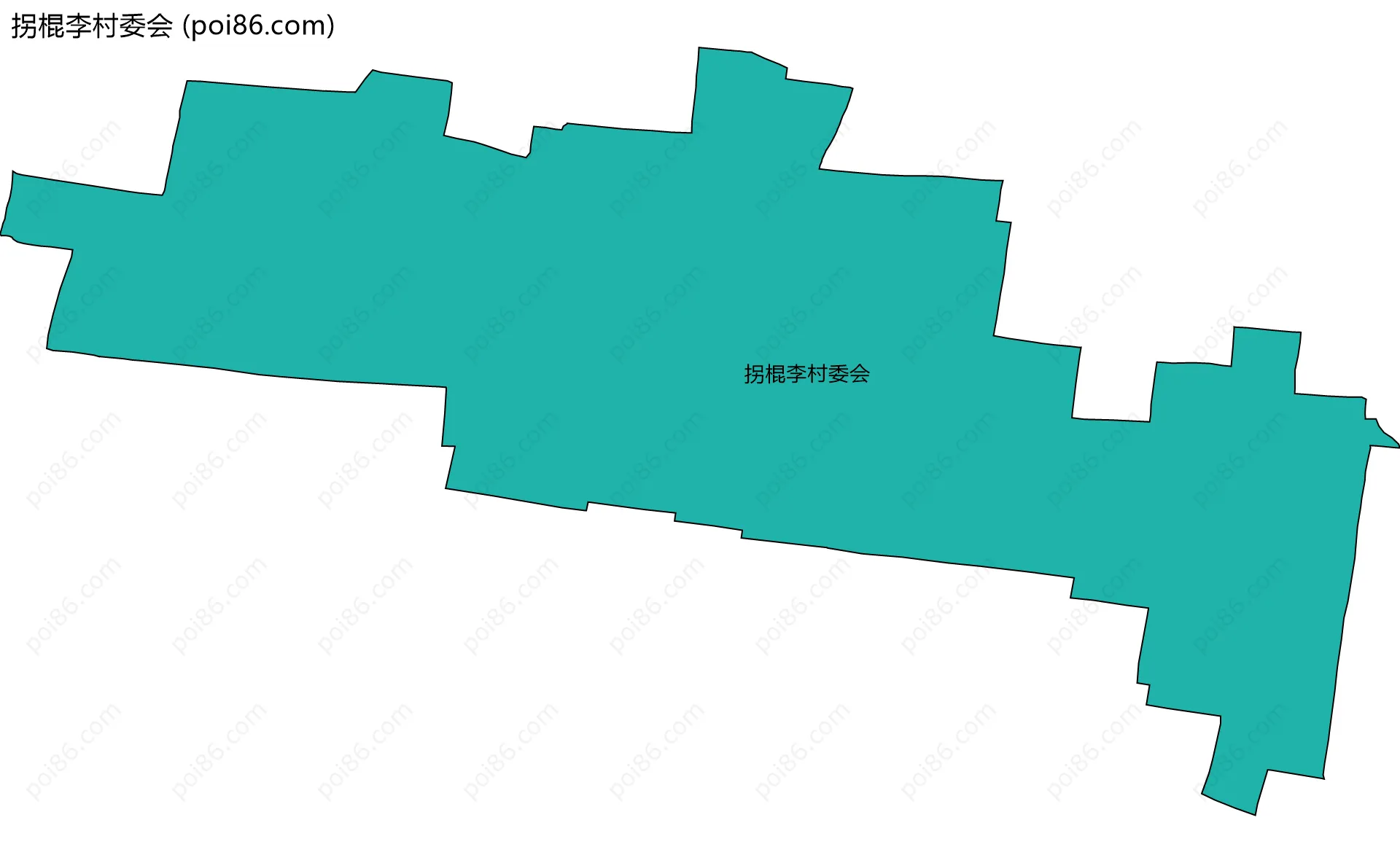 拐棍李村委会边界地图