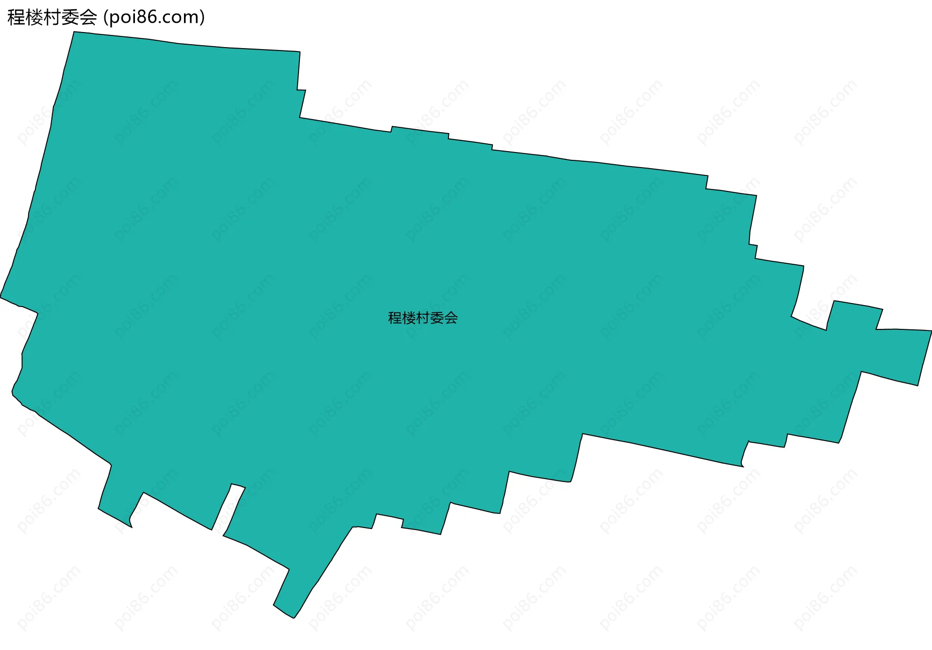程楼村委会边界地图