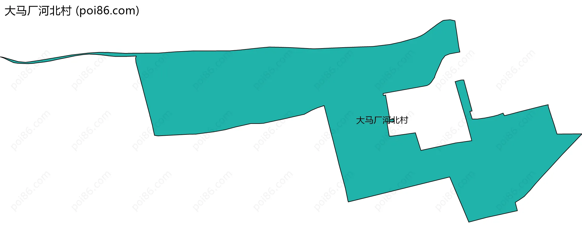 大马厂河北村边界地图