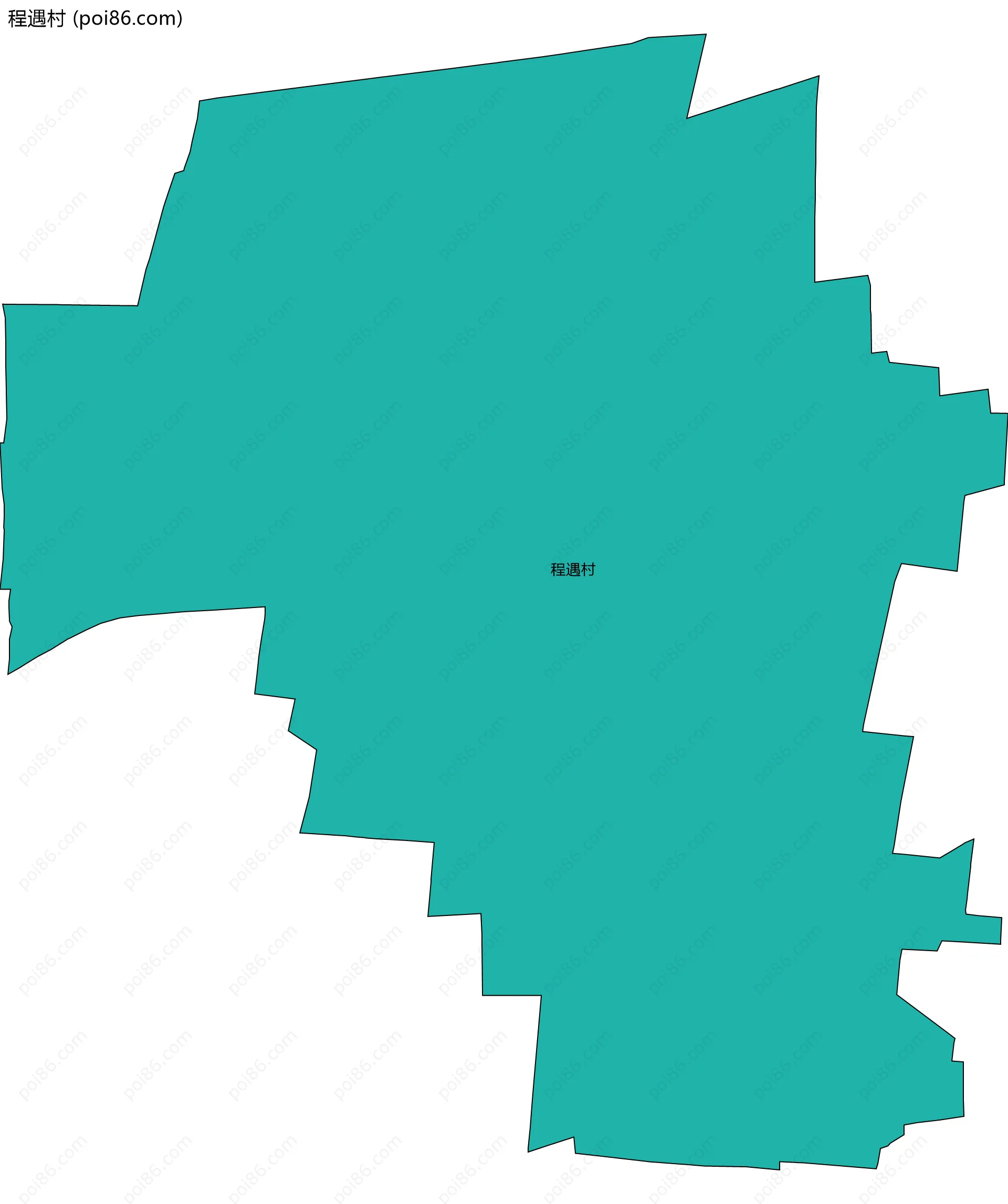 程遇村边界地图