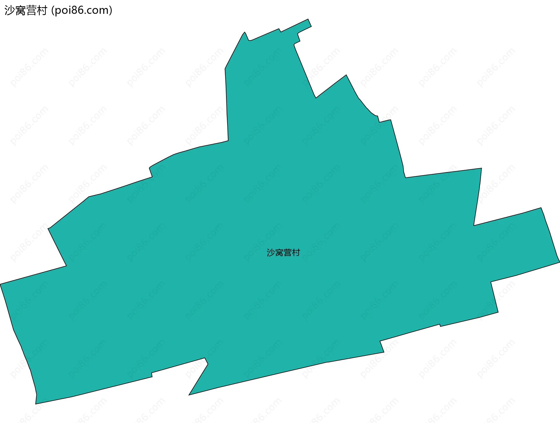 沙窝营村边界地图