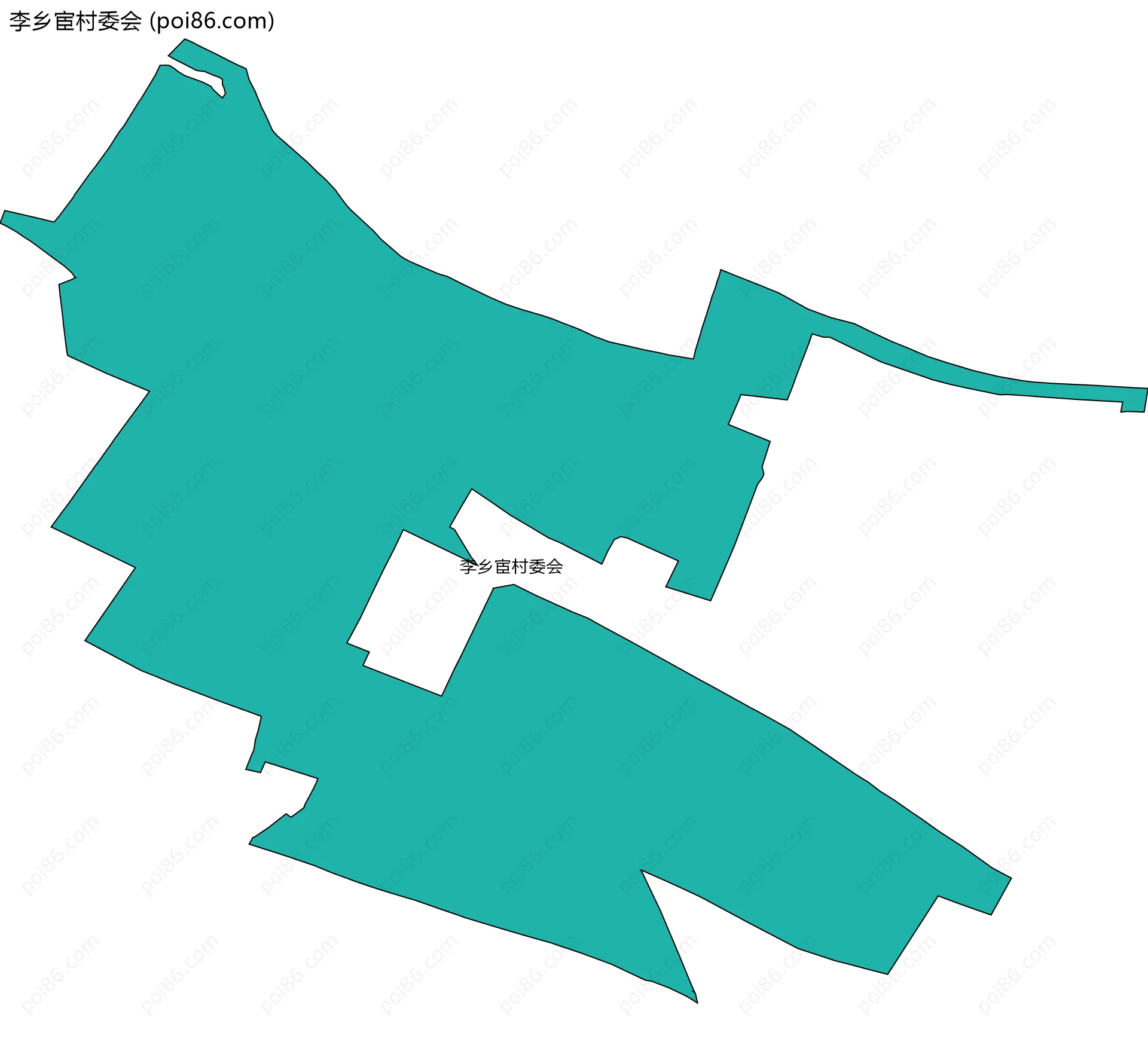 李乡宦村委会边界地图