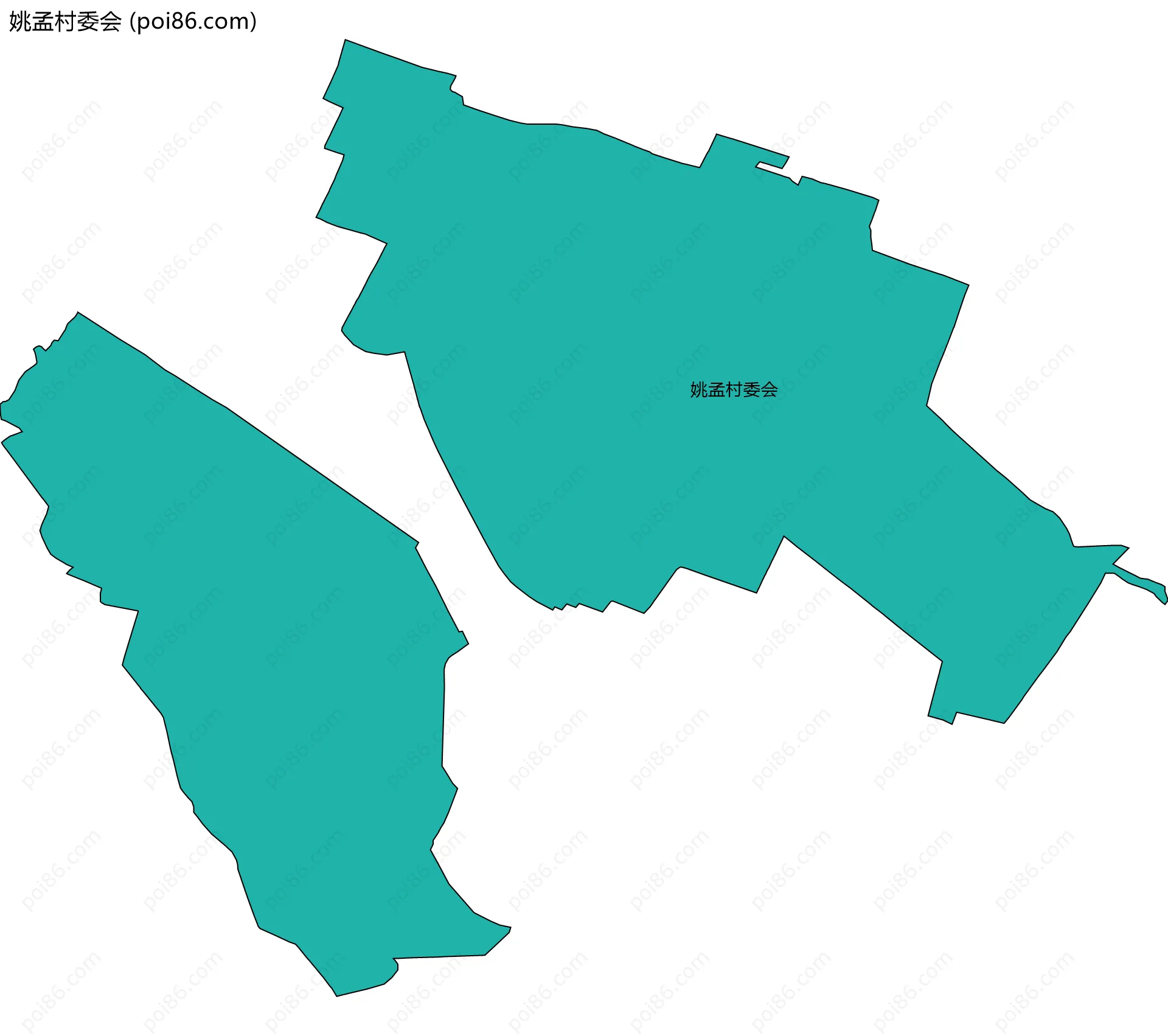 姚孟村委会边界地图