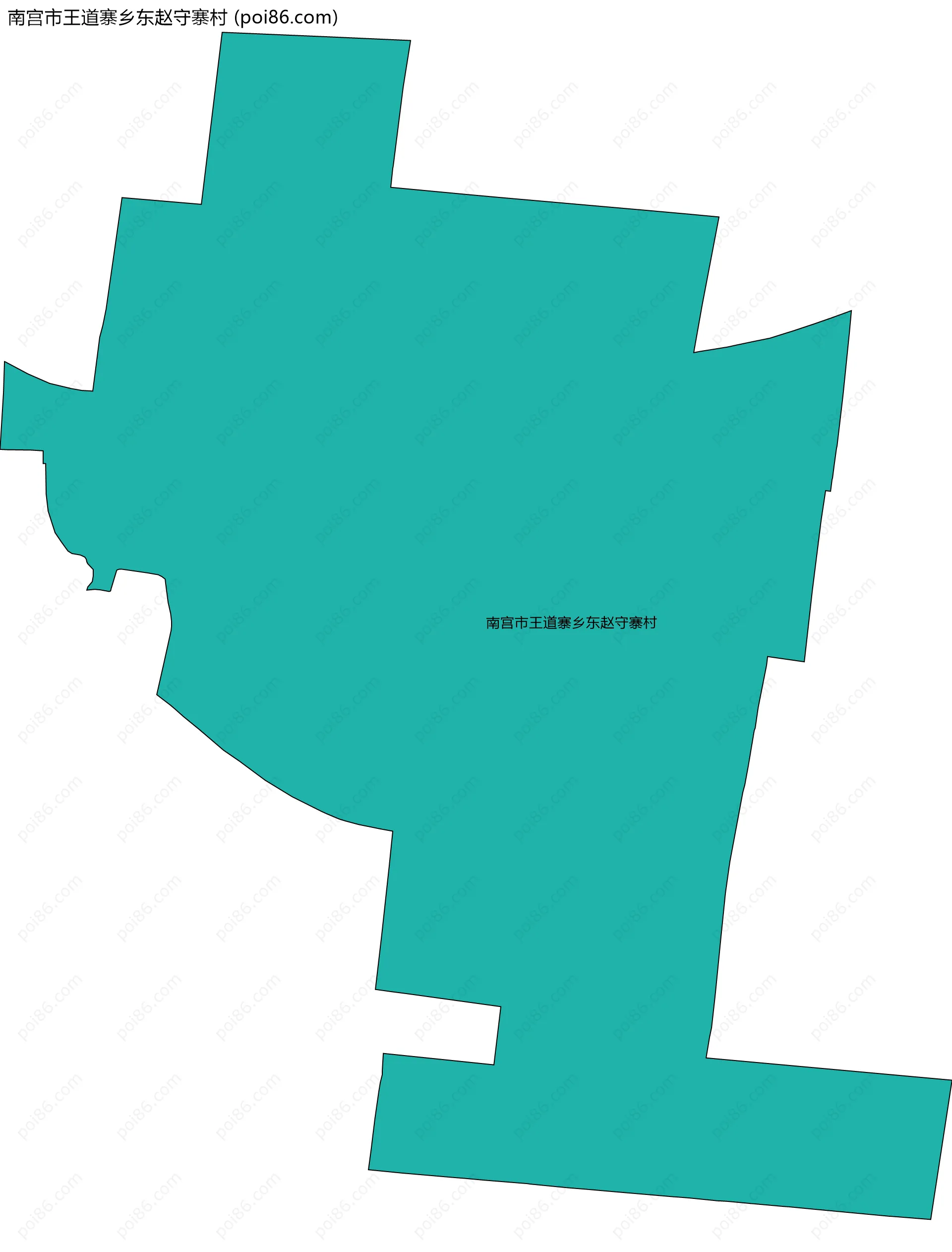 南宫市王道寨乡东赵守寨村边界地图
