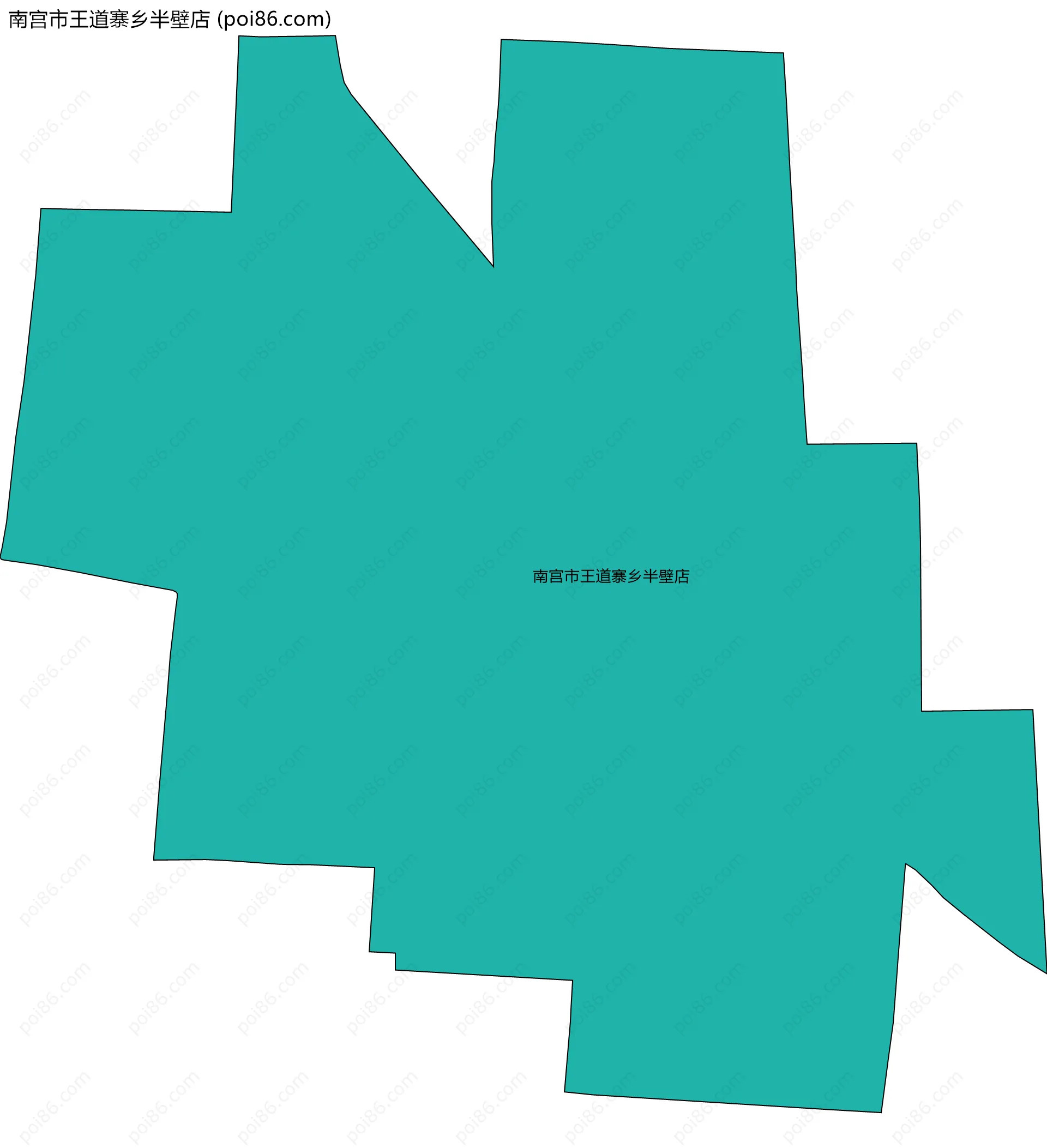 南宫市王道寨乡半壁店边界地图
