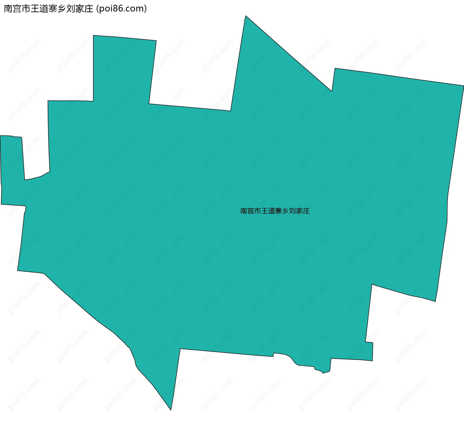 南宫市王道寨乡刘家庄边界地图