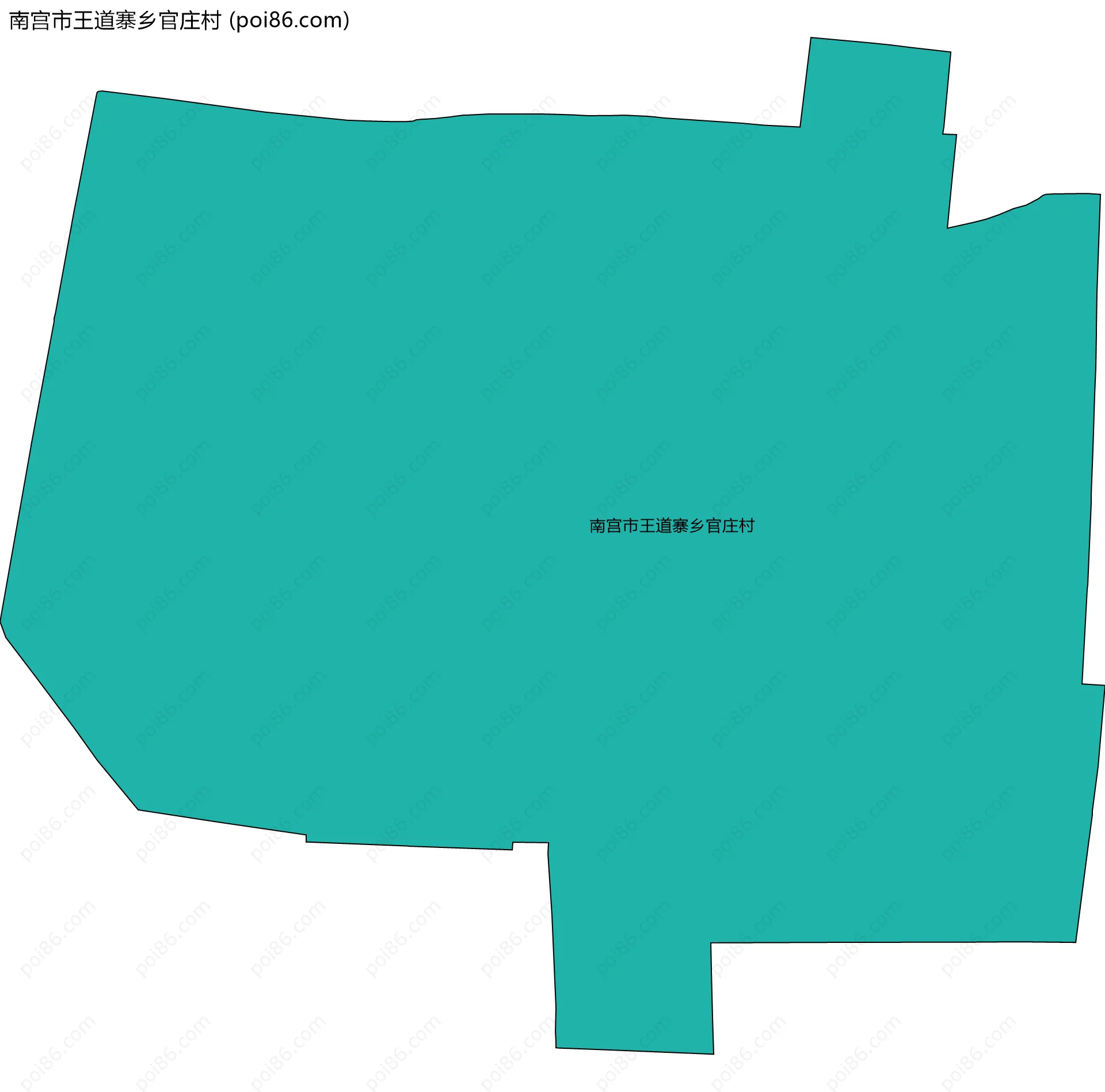 南宫市王道寨乡官庄村边界地图