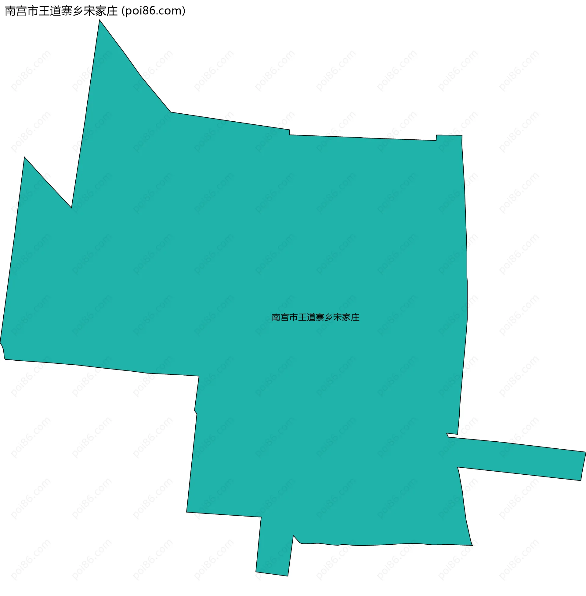 南宫市王道寨乡宋家庄边界地图