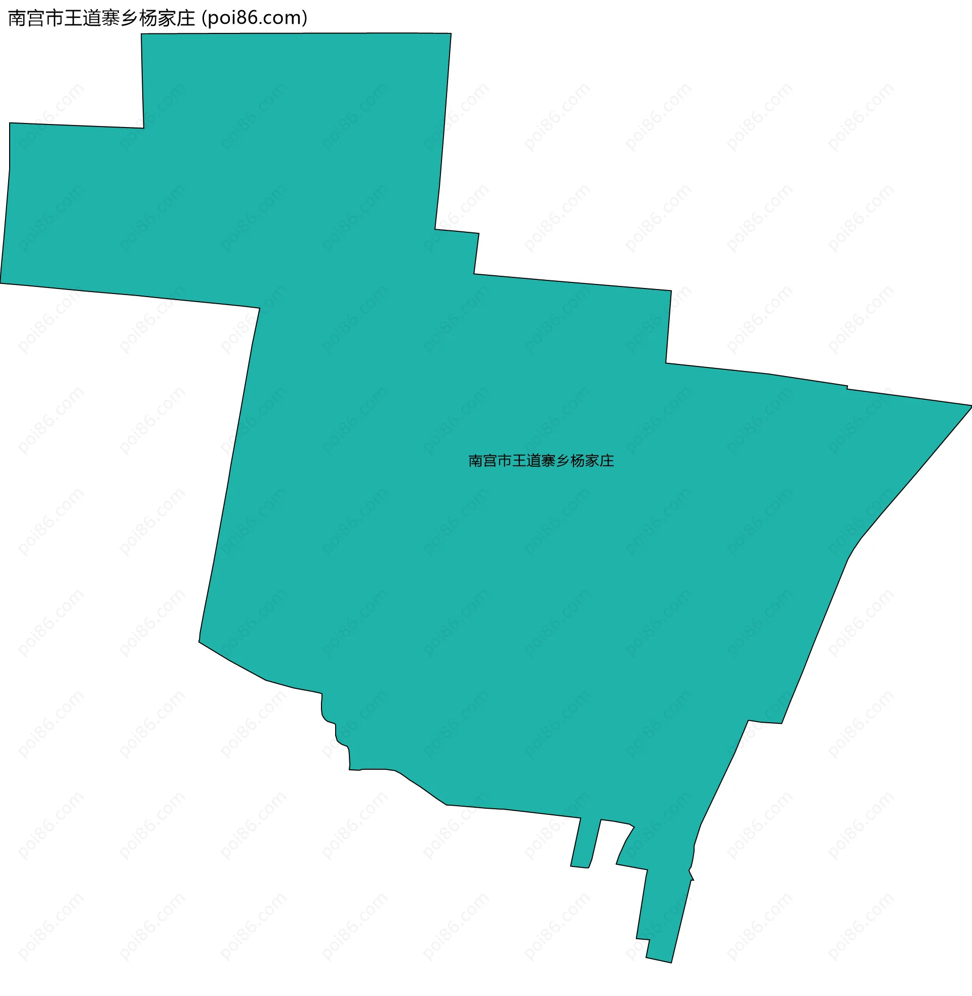 南宫市王道寨乡杨家庄边界地图