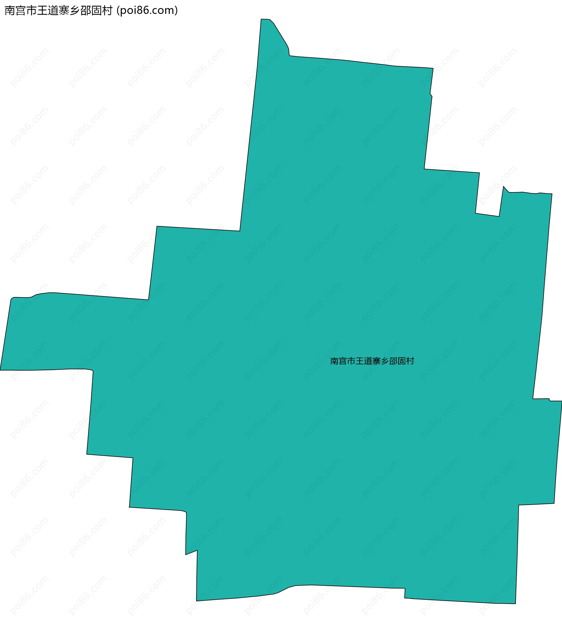 南宫市王道寨乡邵固村边界地图