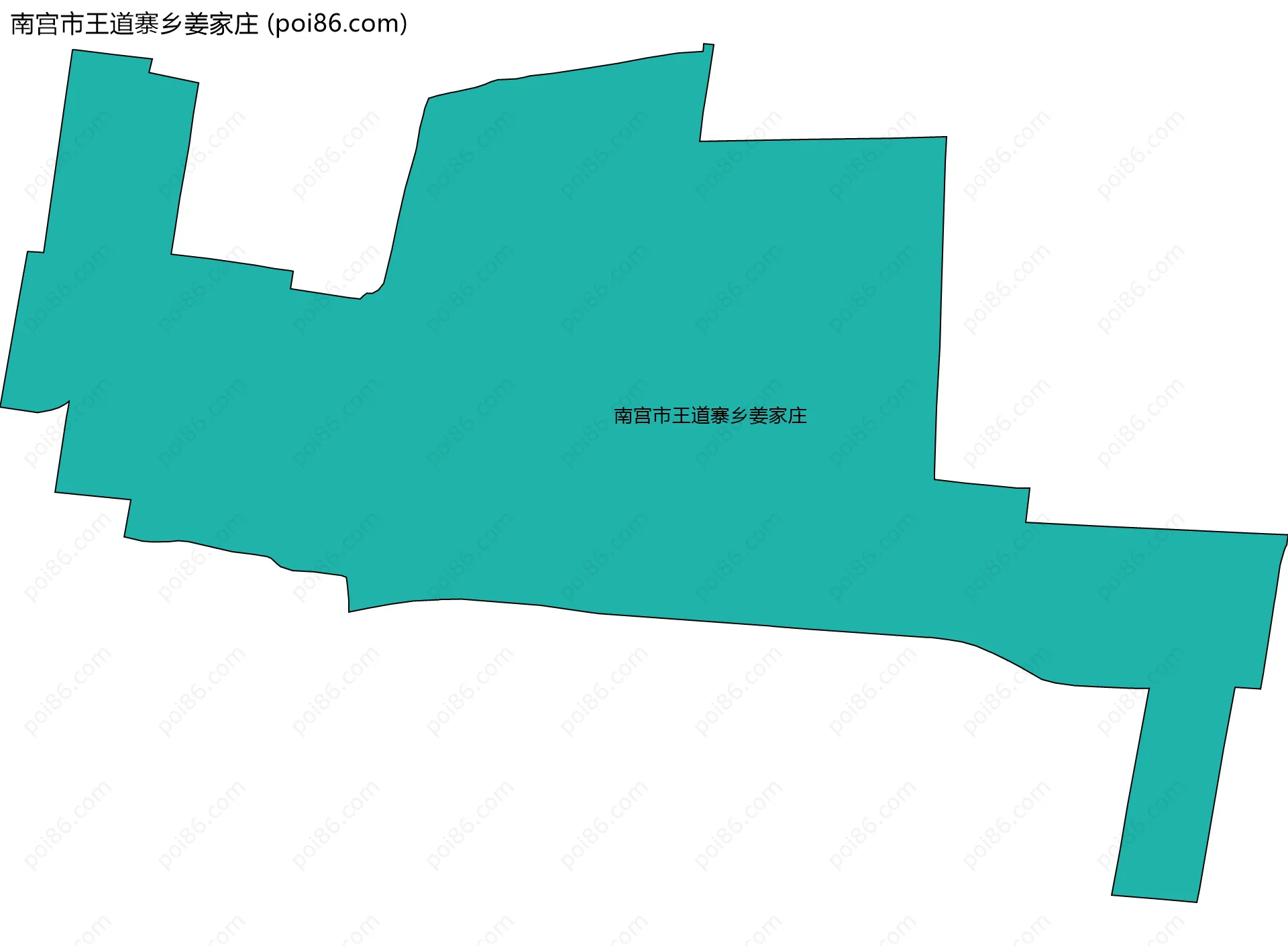 南宫市王道寨乡姜家庄边界地图