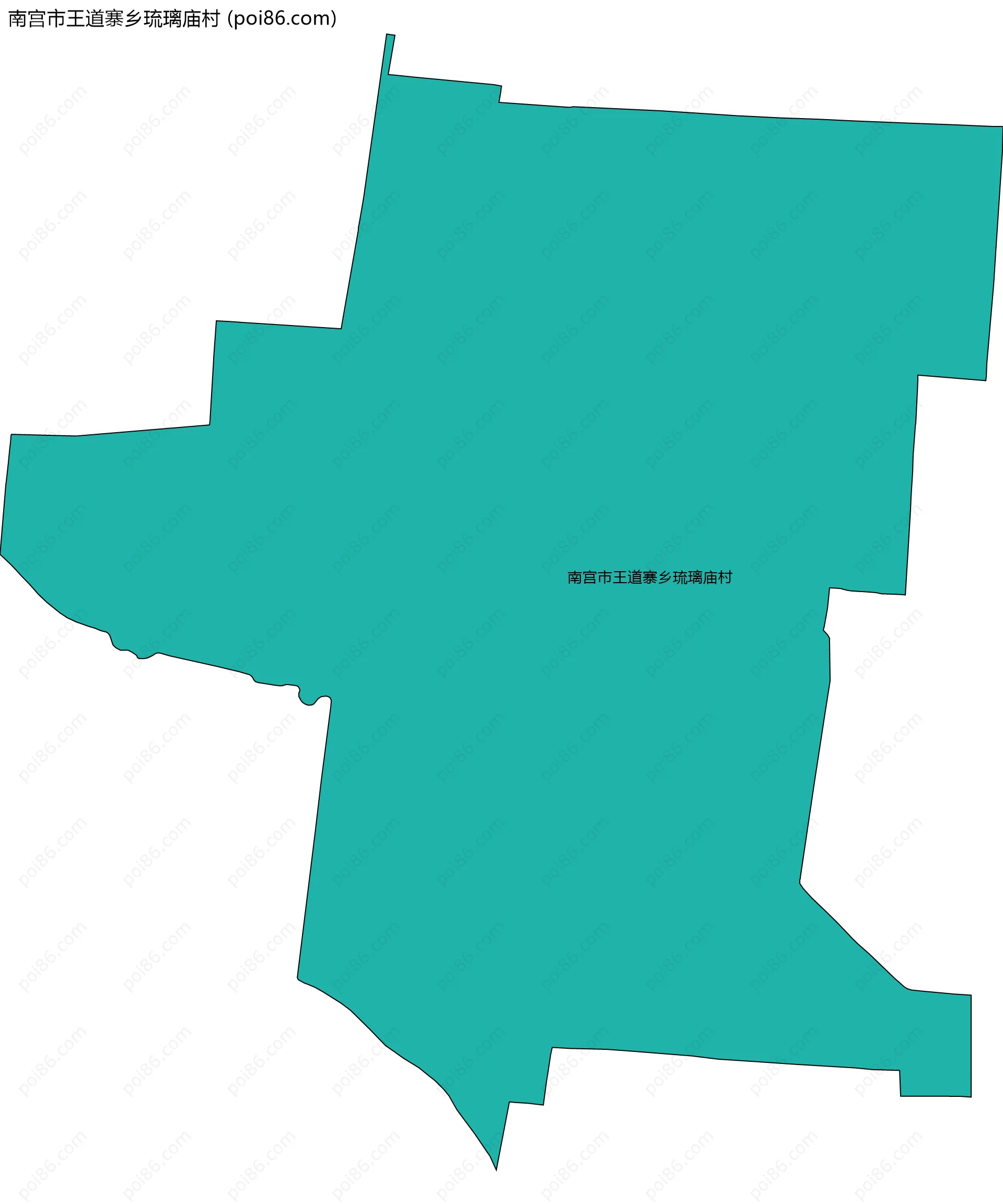 南宫市王道寨乡琉璃庙村边界地图