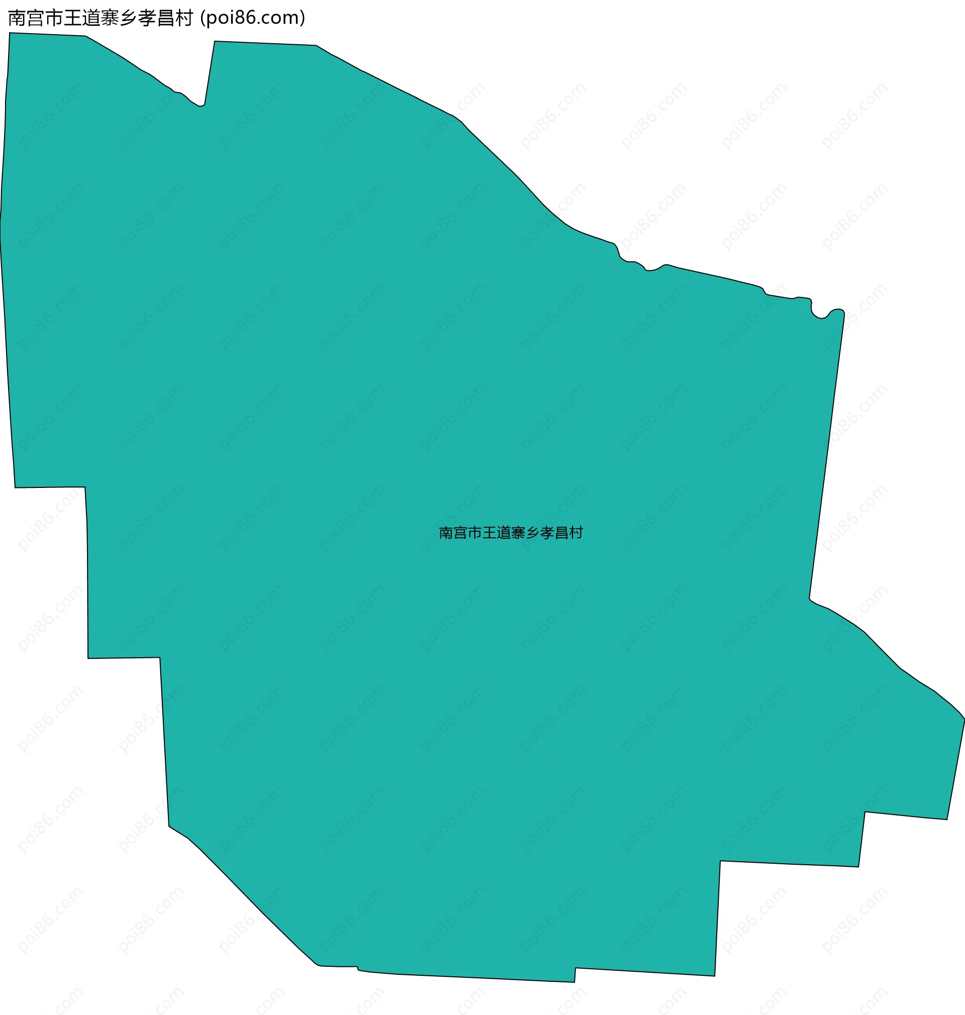 南宫市王道寨乡孝昌村边界地图