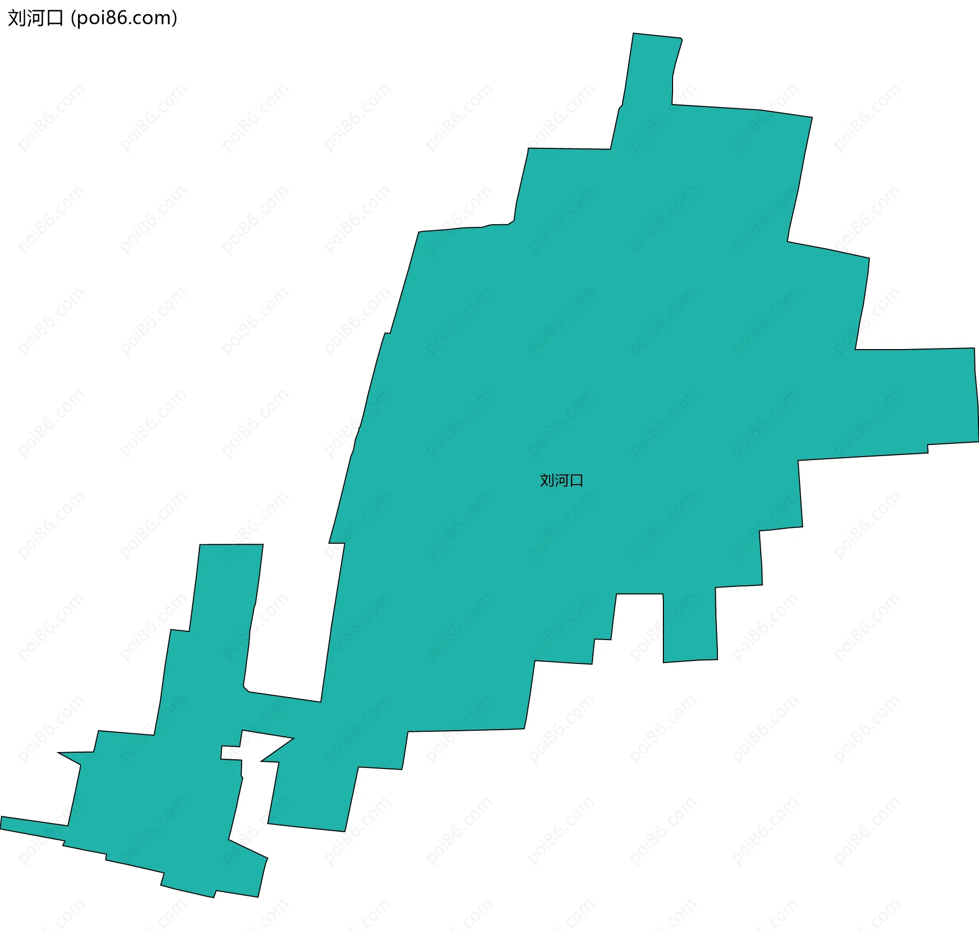 刘河口边界地图