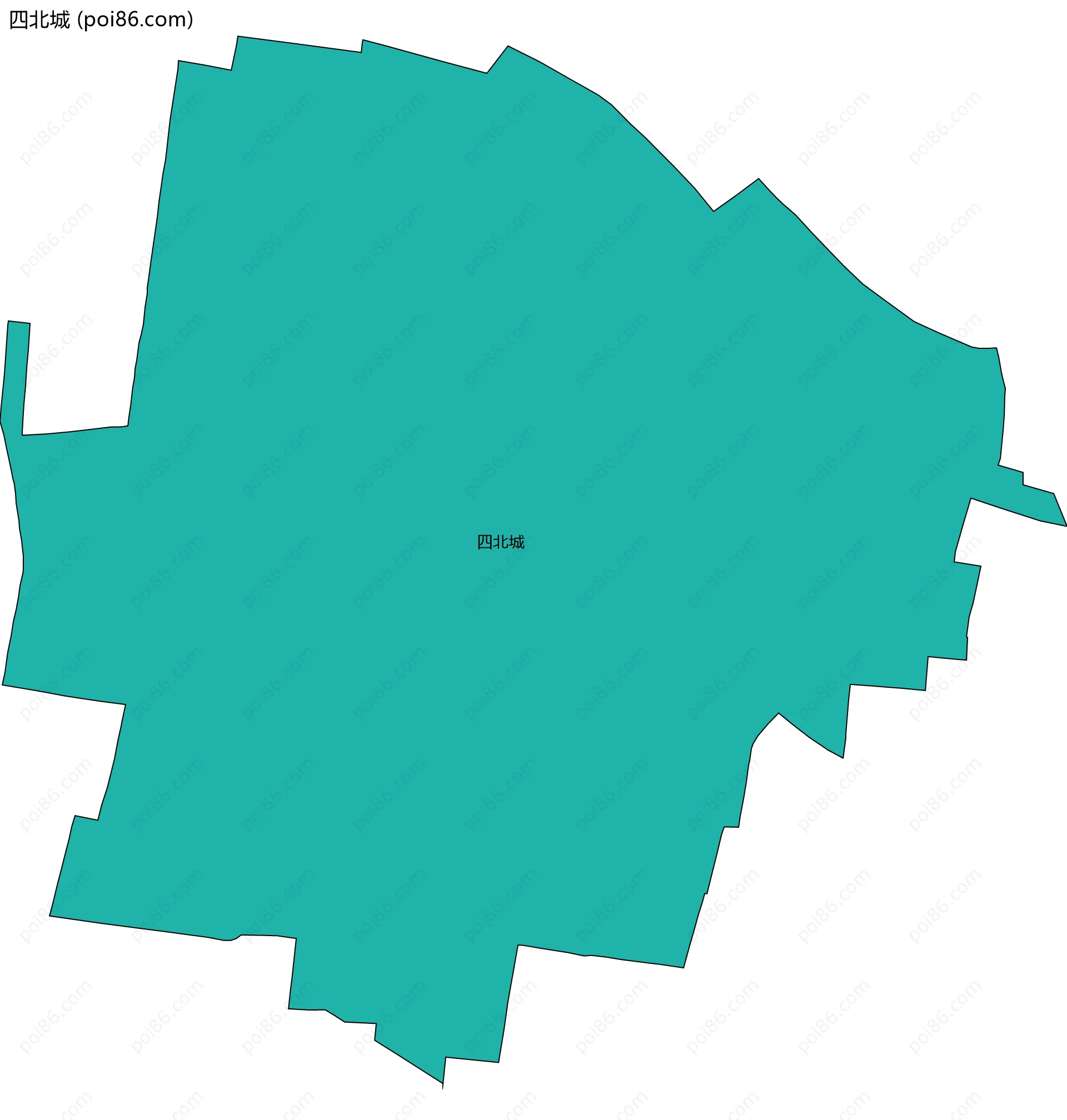 四北城边界地图
