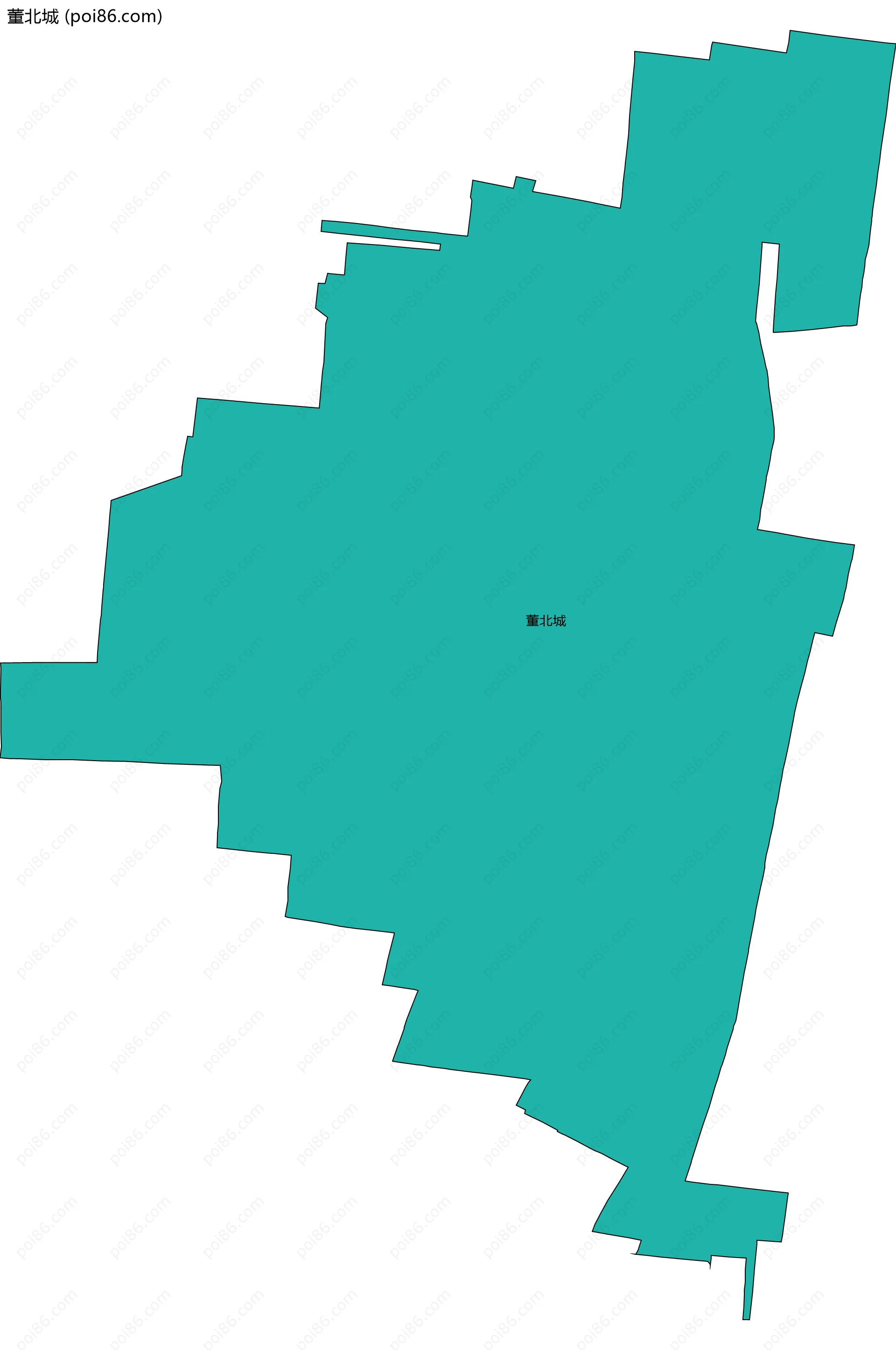 董北城边界地图
