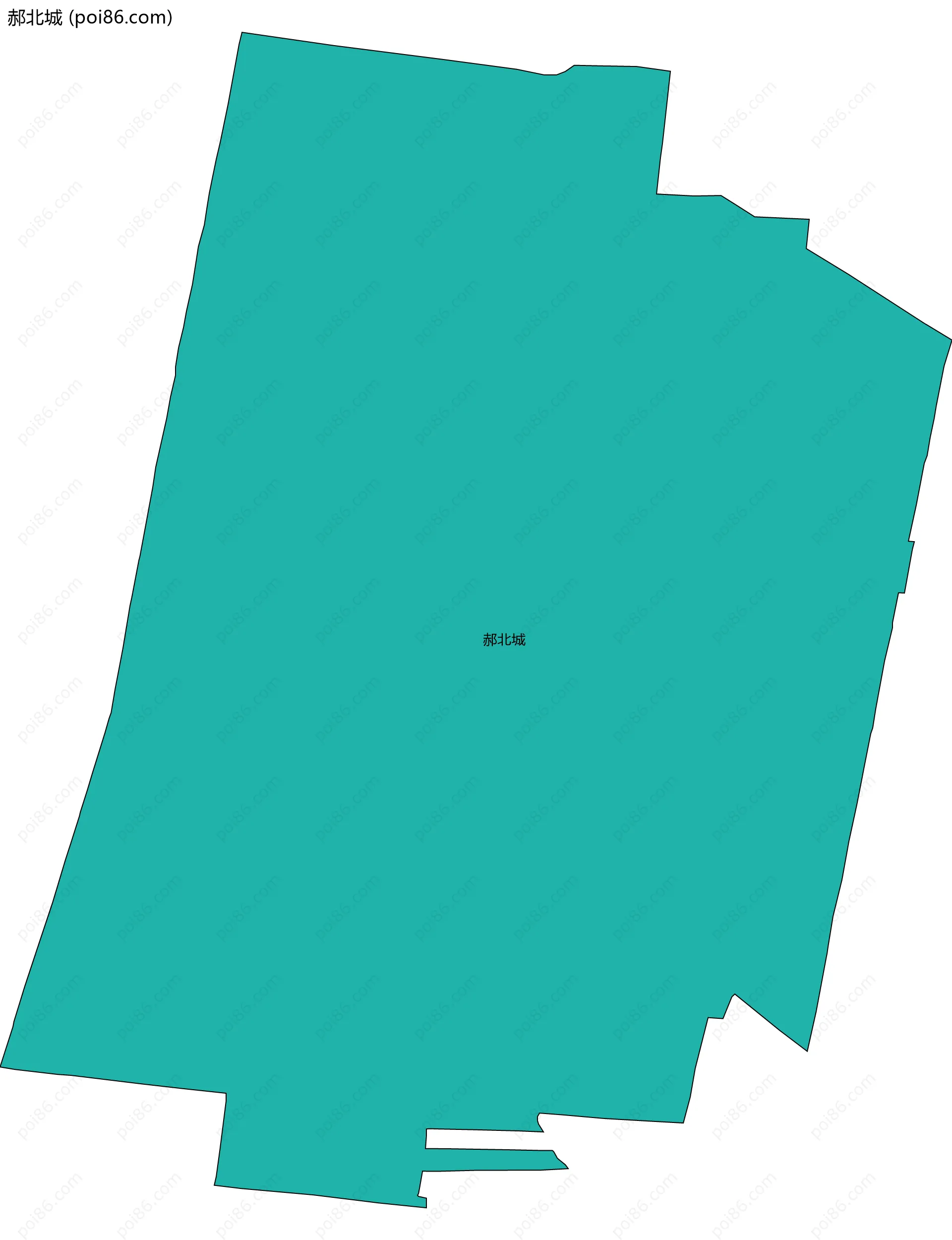 郝北城边界地图