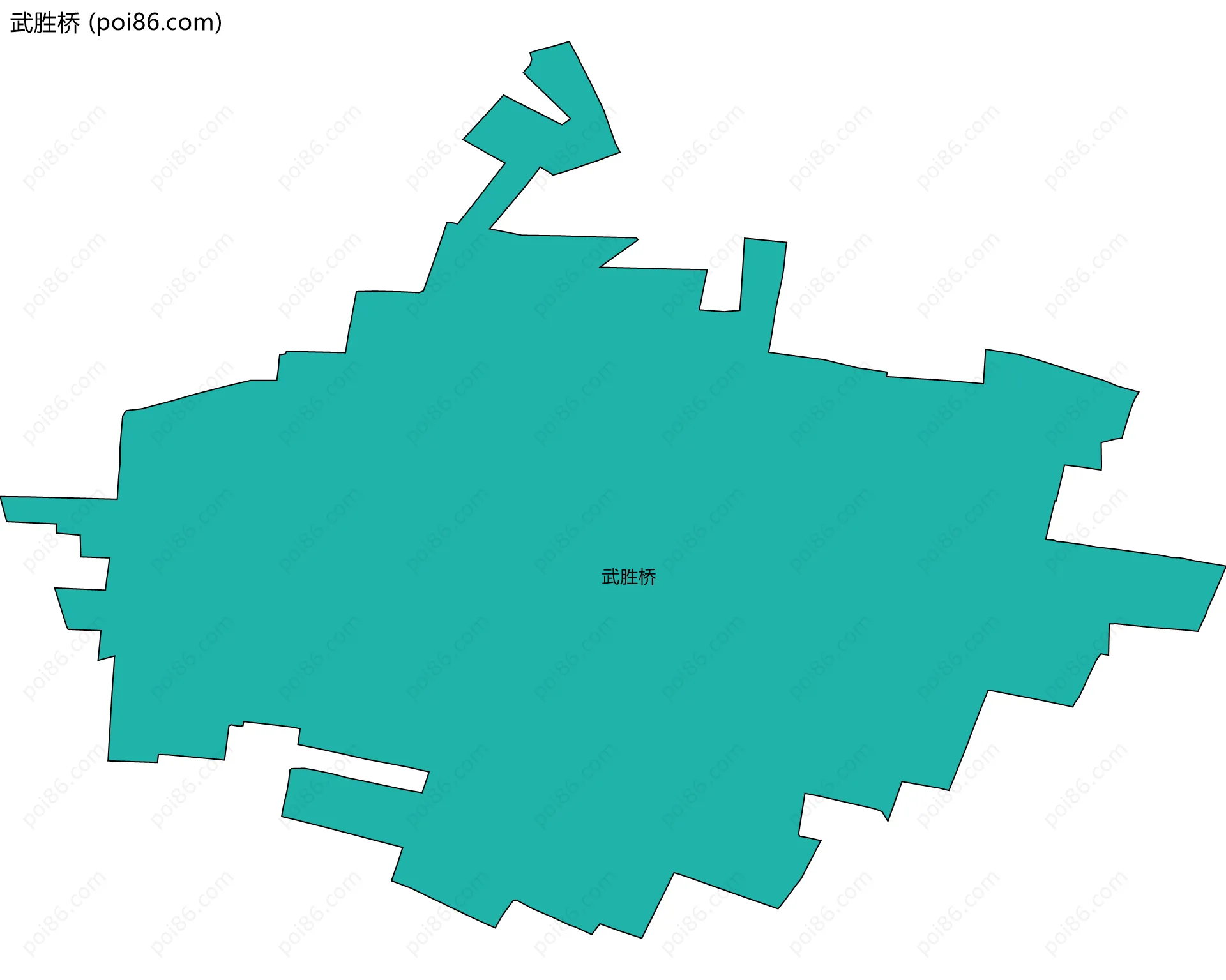 武胜桥边界地图