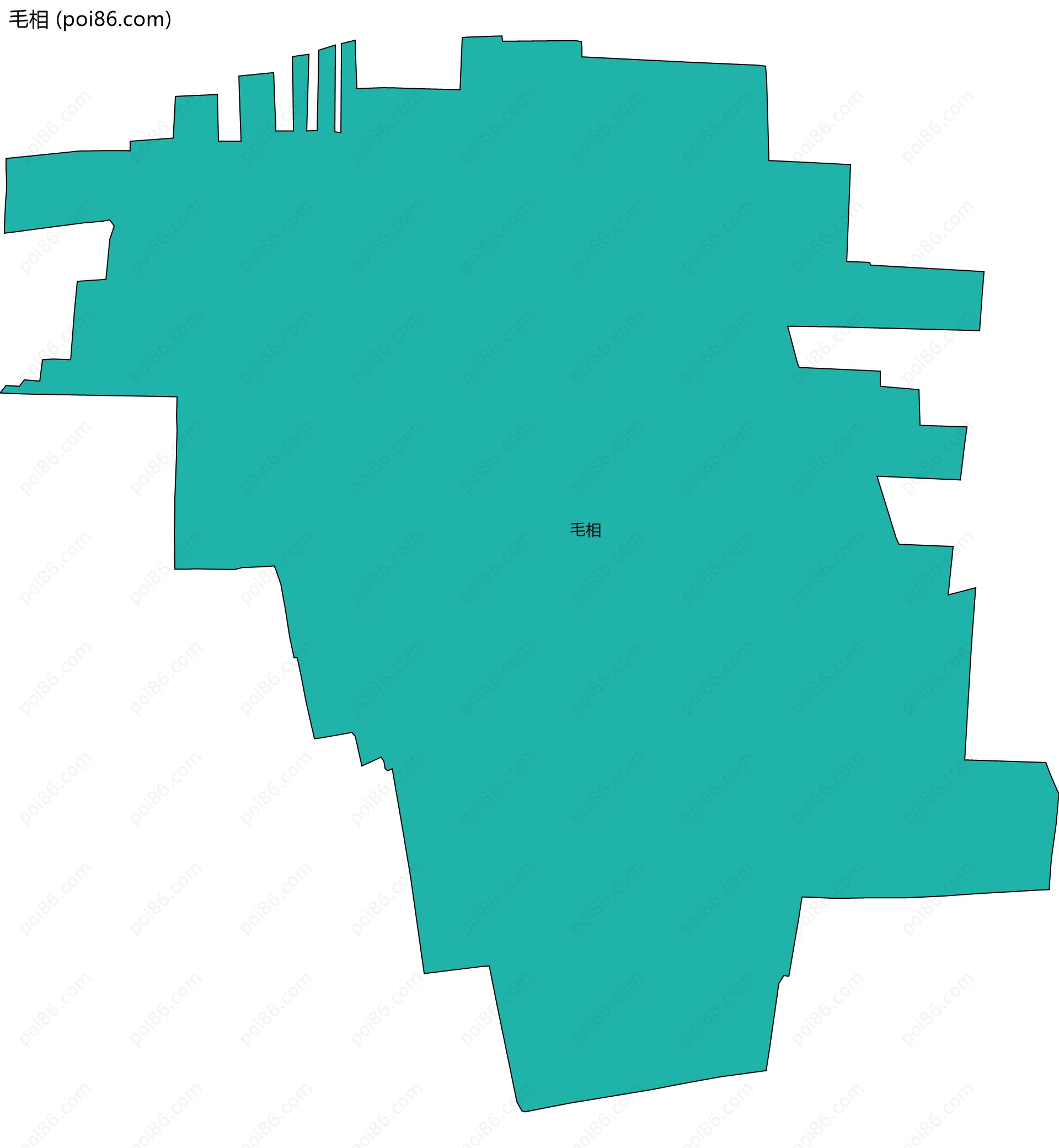 毛相边界地图