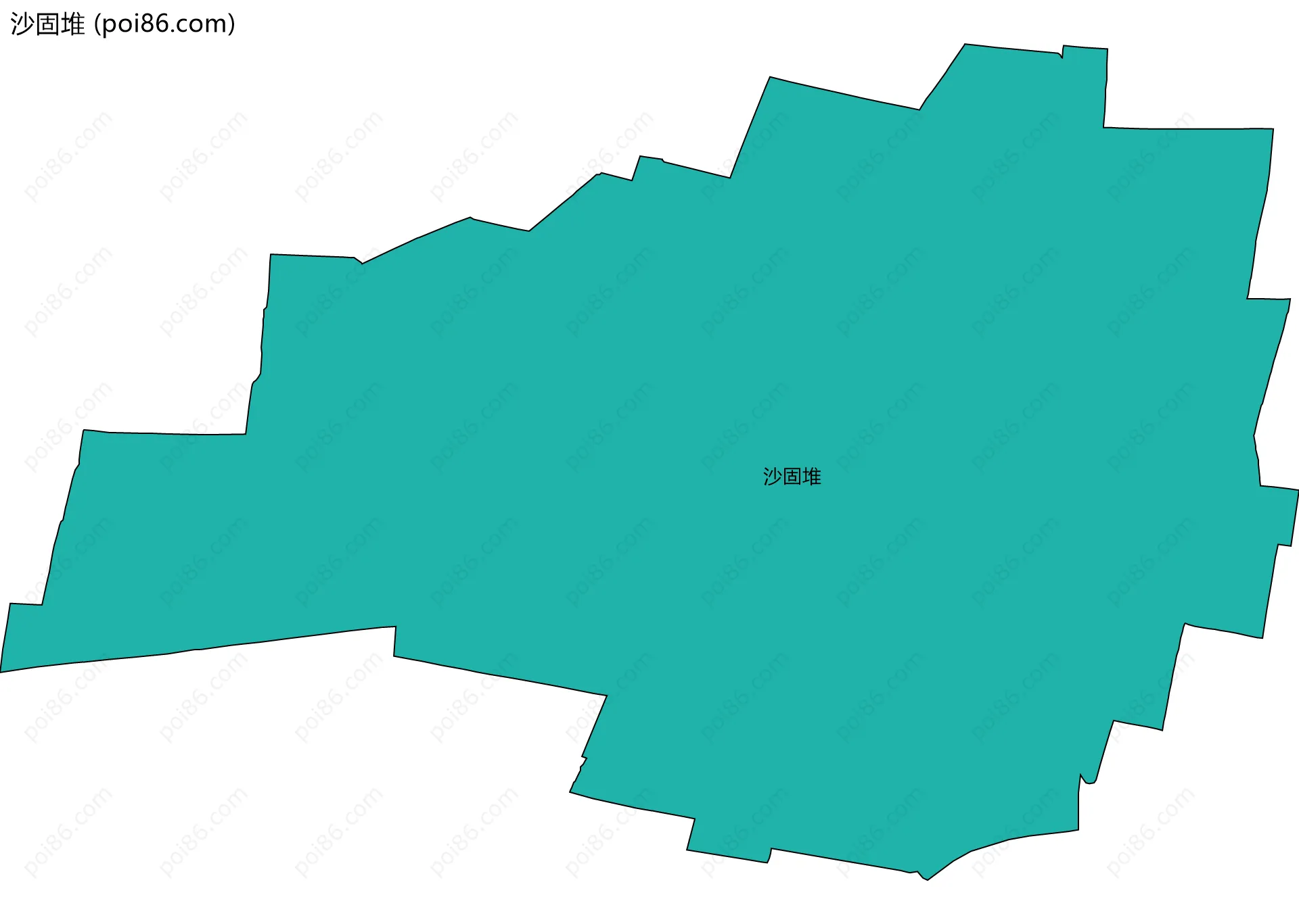 沙固堆边界地图