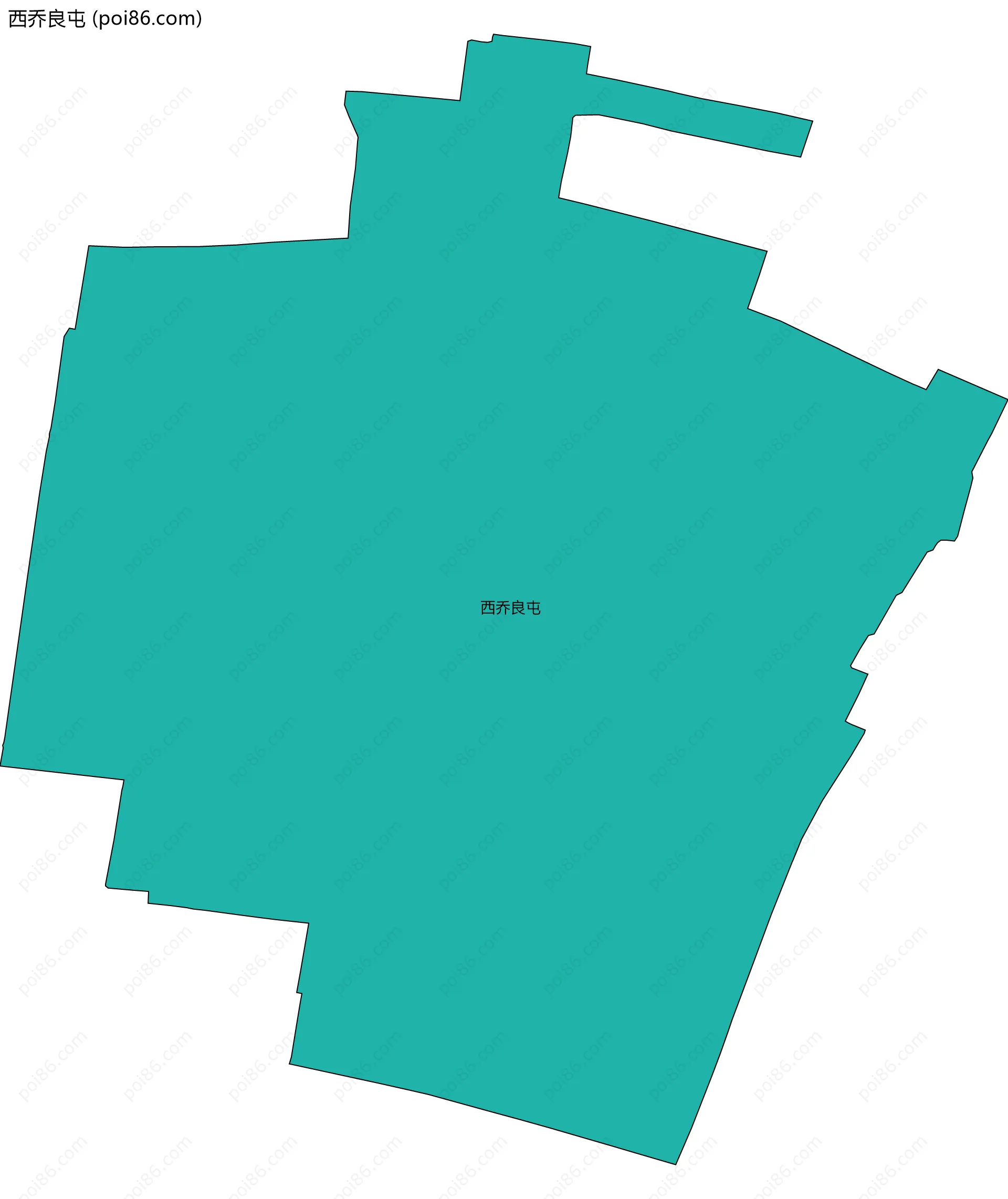 西乔良屯边界地图