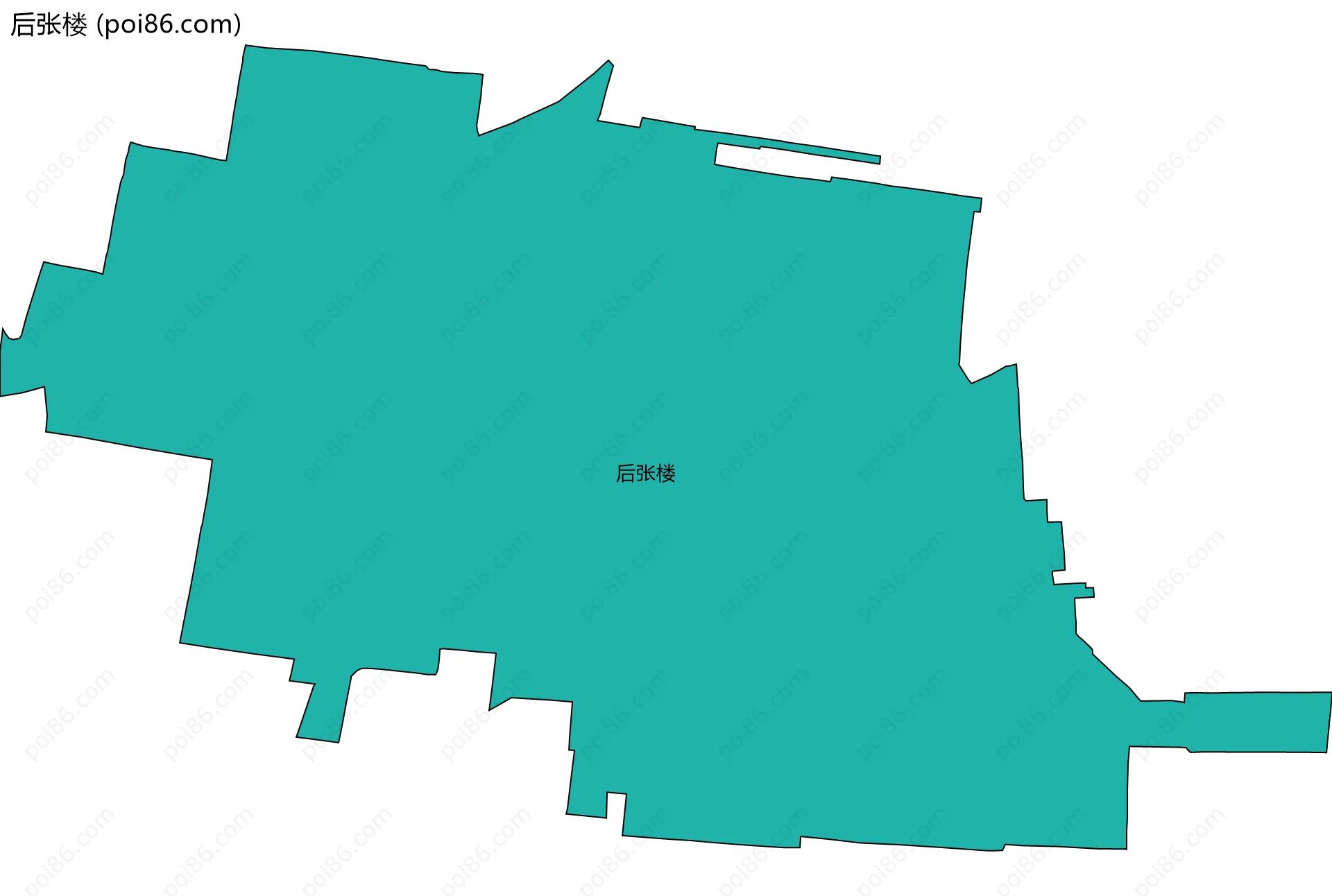 后张楼边界地图