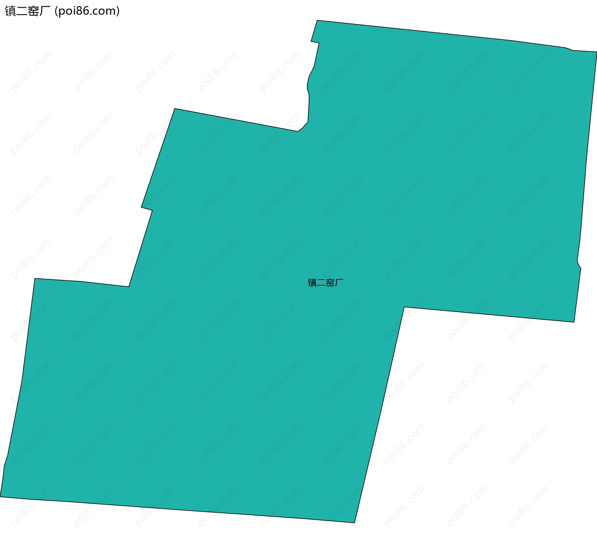 镇二窑厂边界地图