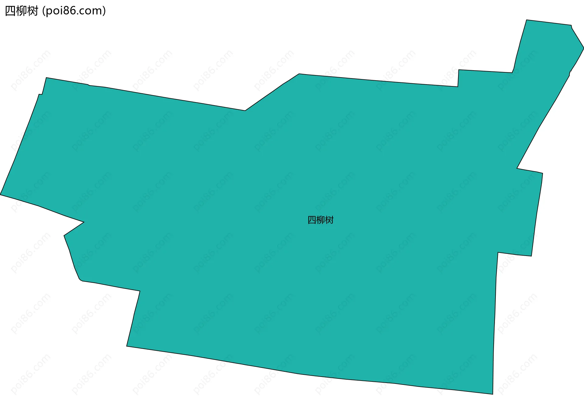 四柳树边界地图