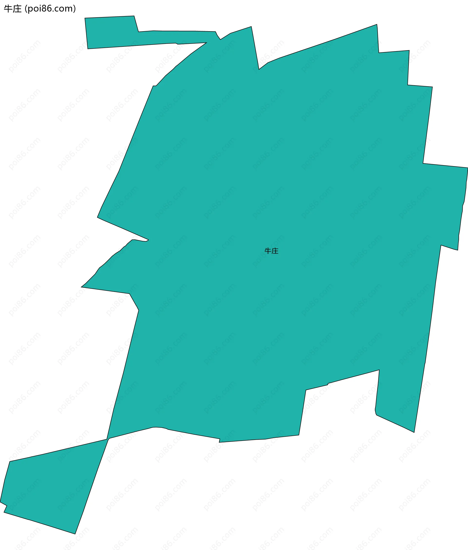 牛庄边界地图