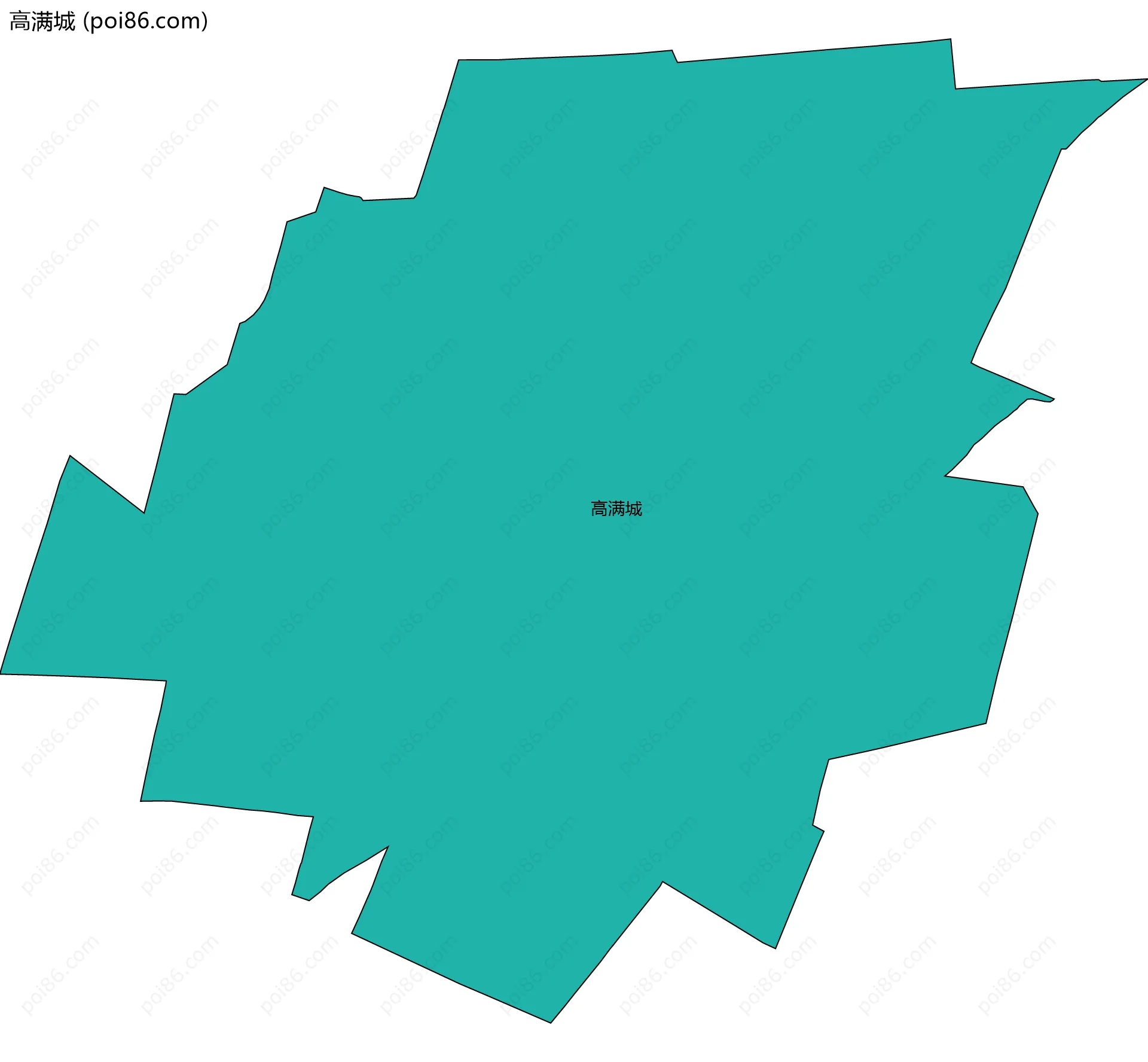 高满城边界地图