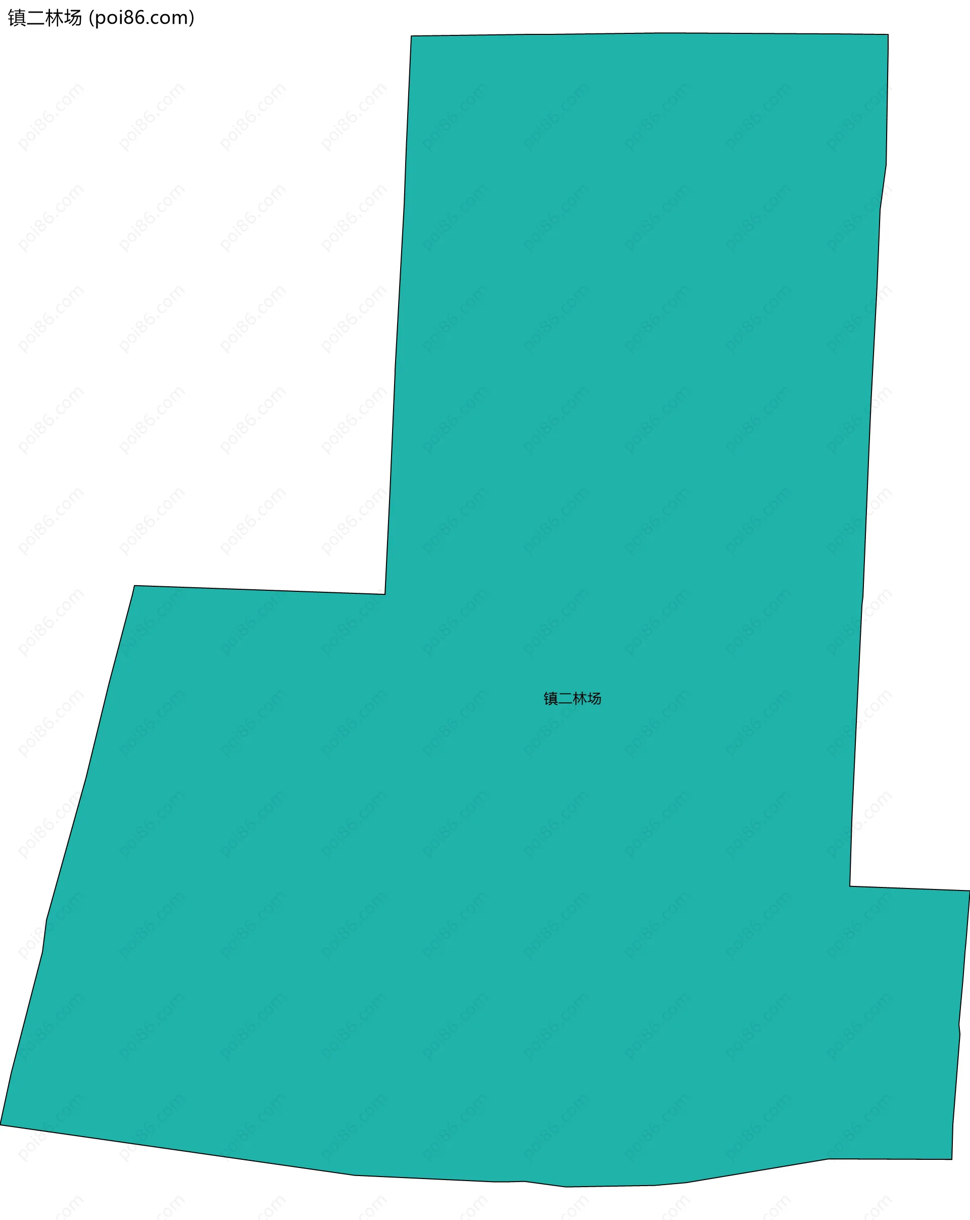 镇二林场边界地图