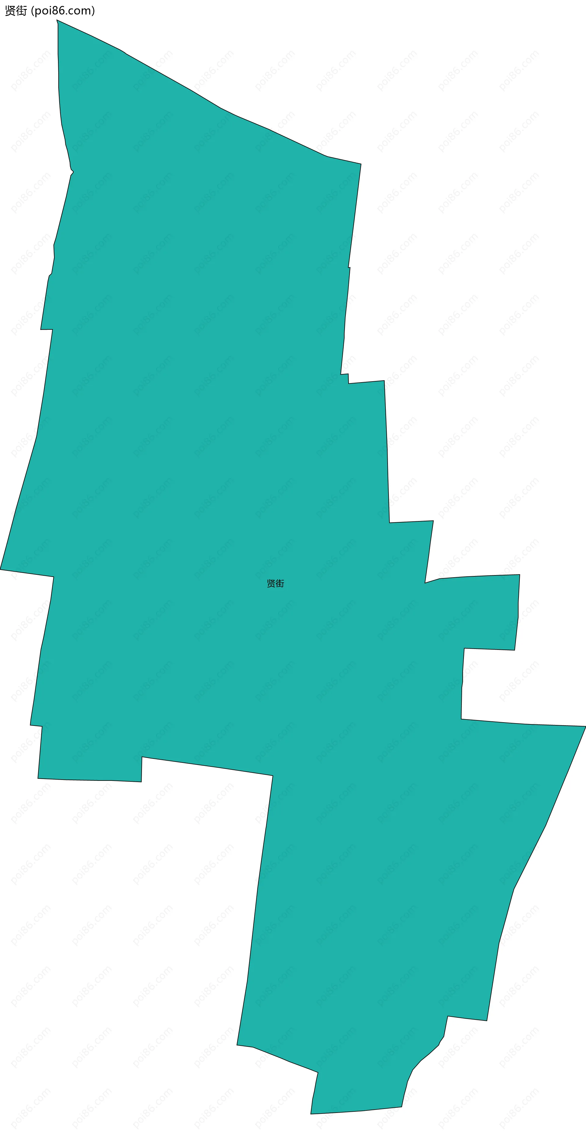 贤街边界地图