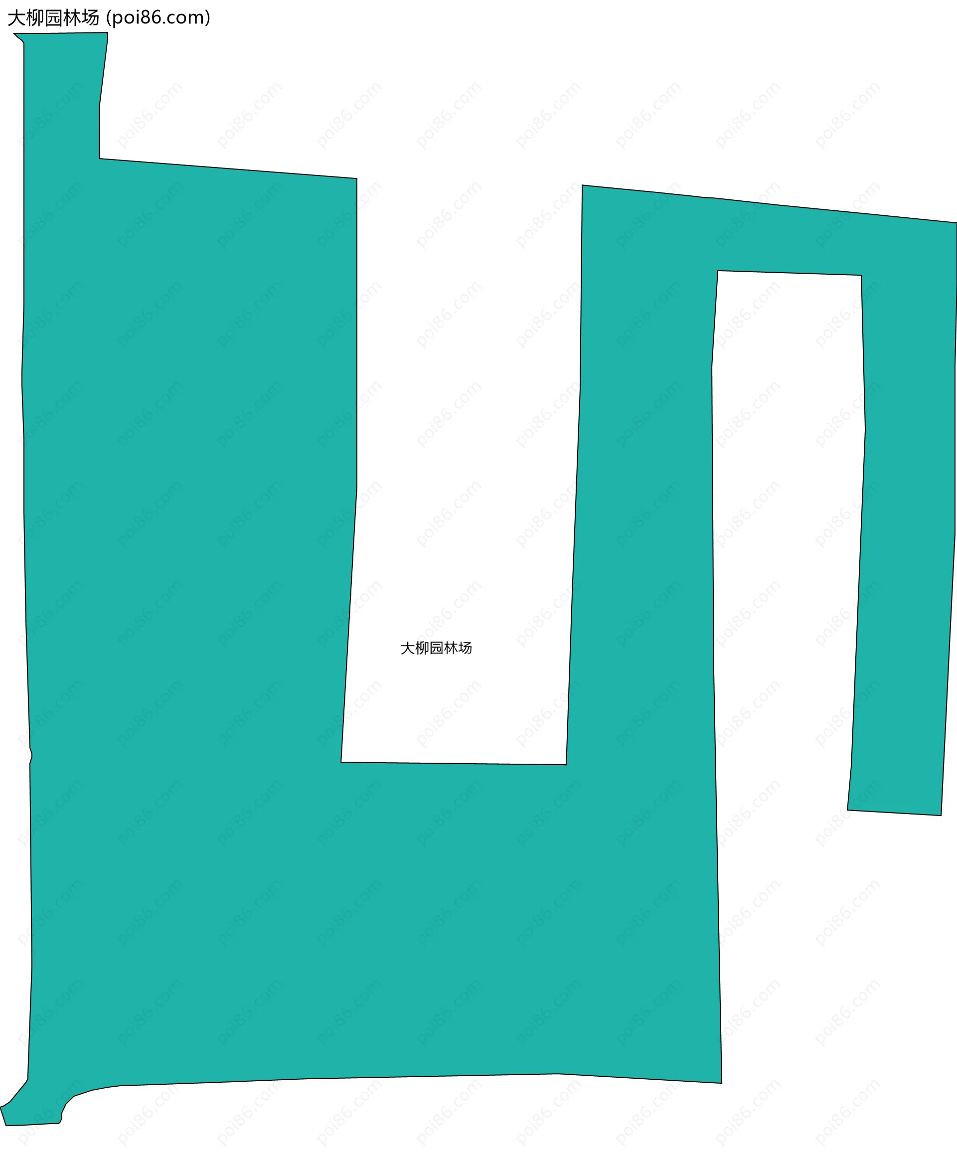大柳园林场边界地图