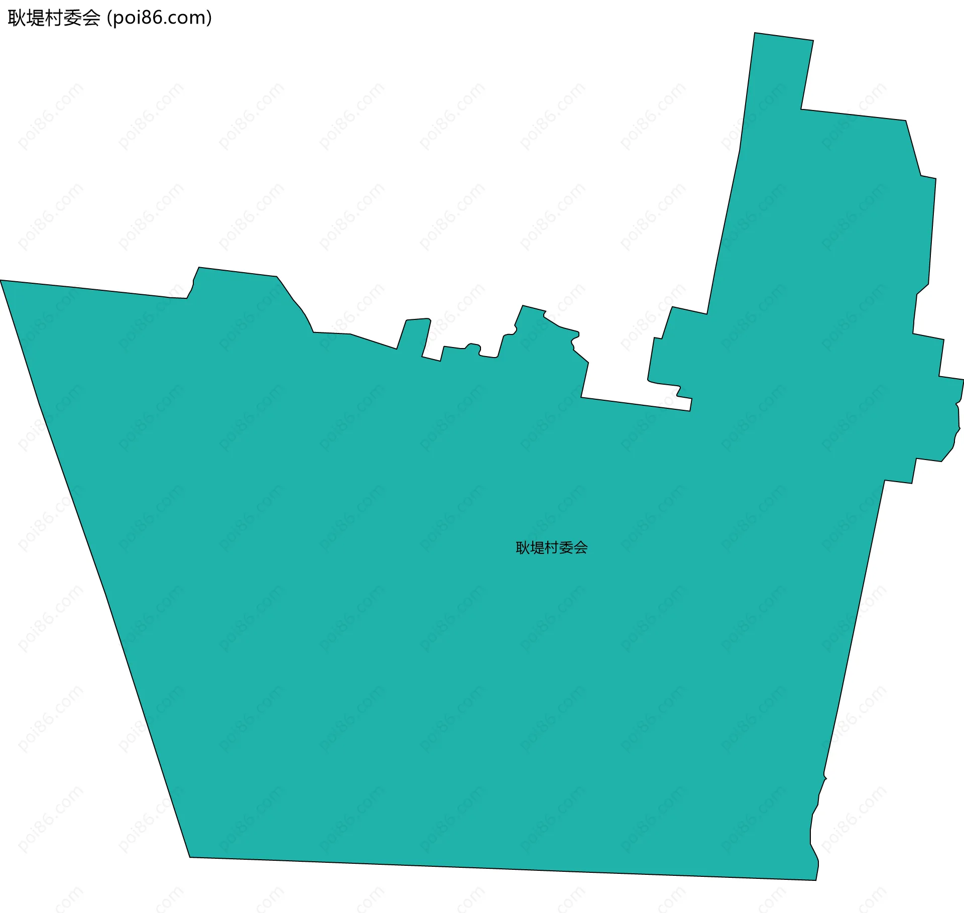 耿堤村委会边界地图
