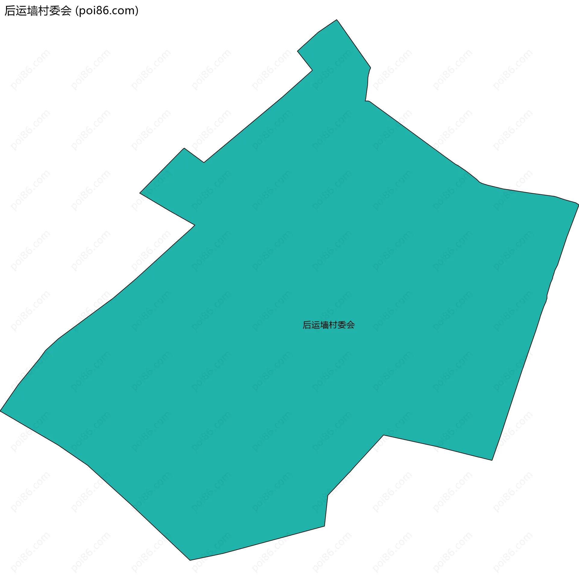 后运墙村委会边界地图