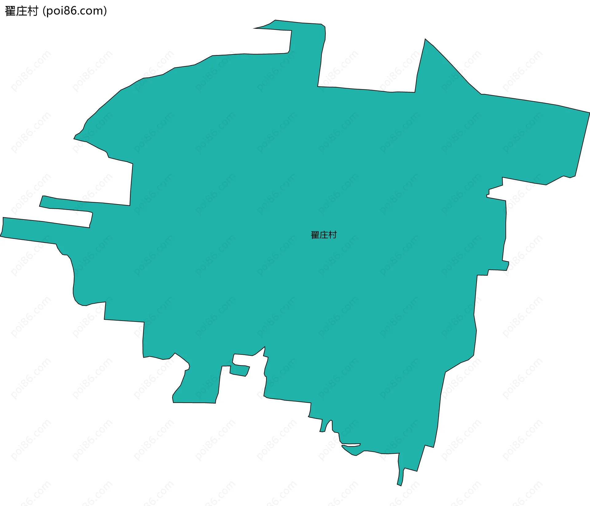 翟庄村边界地图