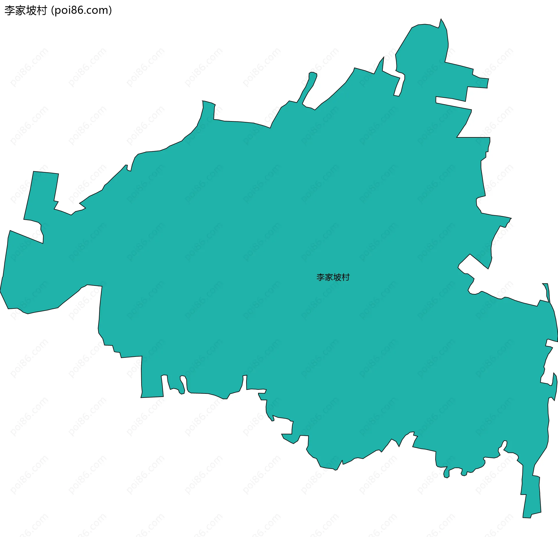 李家坡村边界地图