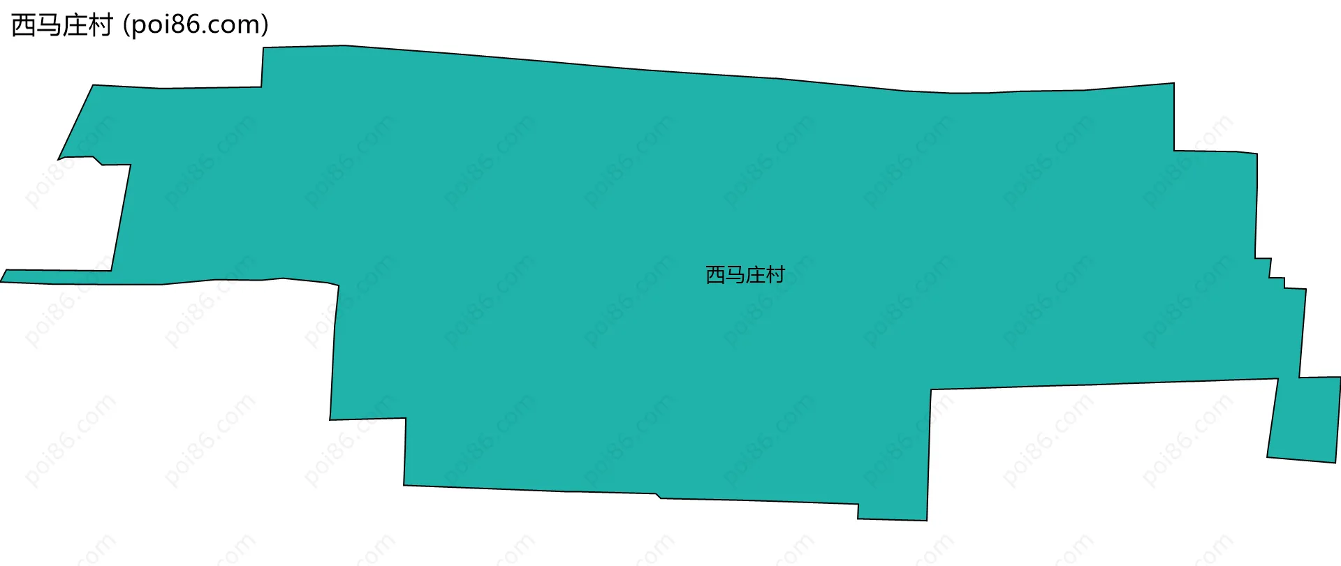 西马庄村边界地图