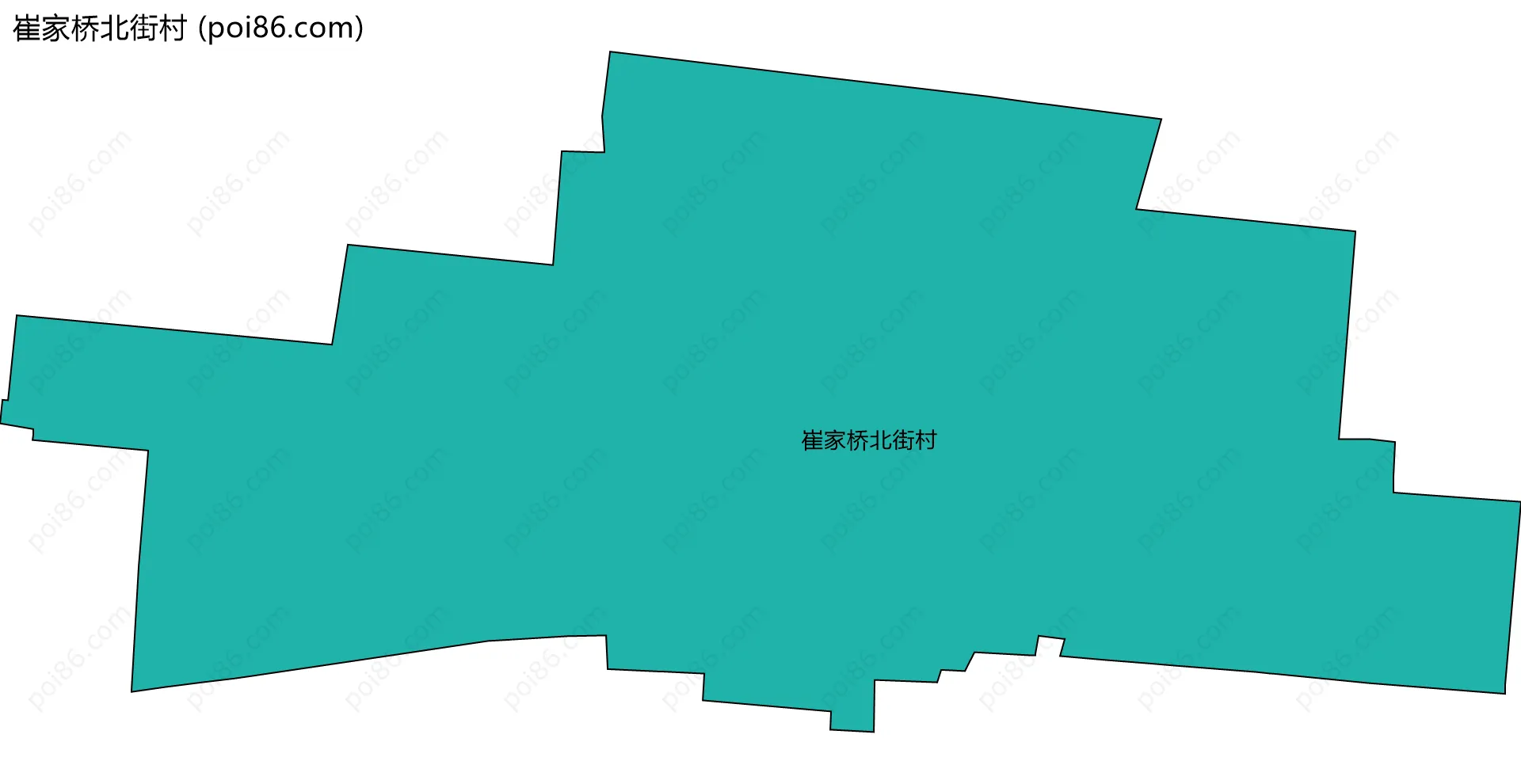 崔家桥北街村边界地图