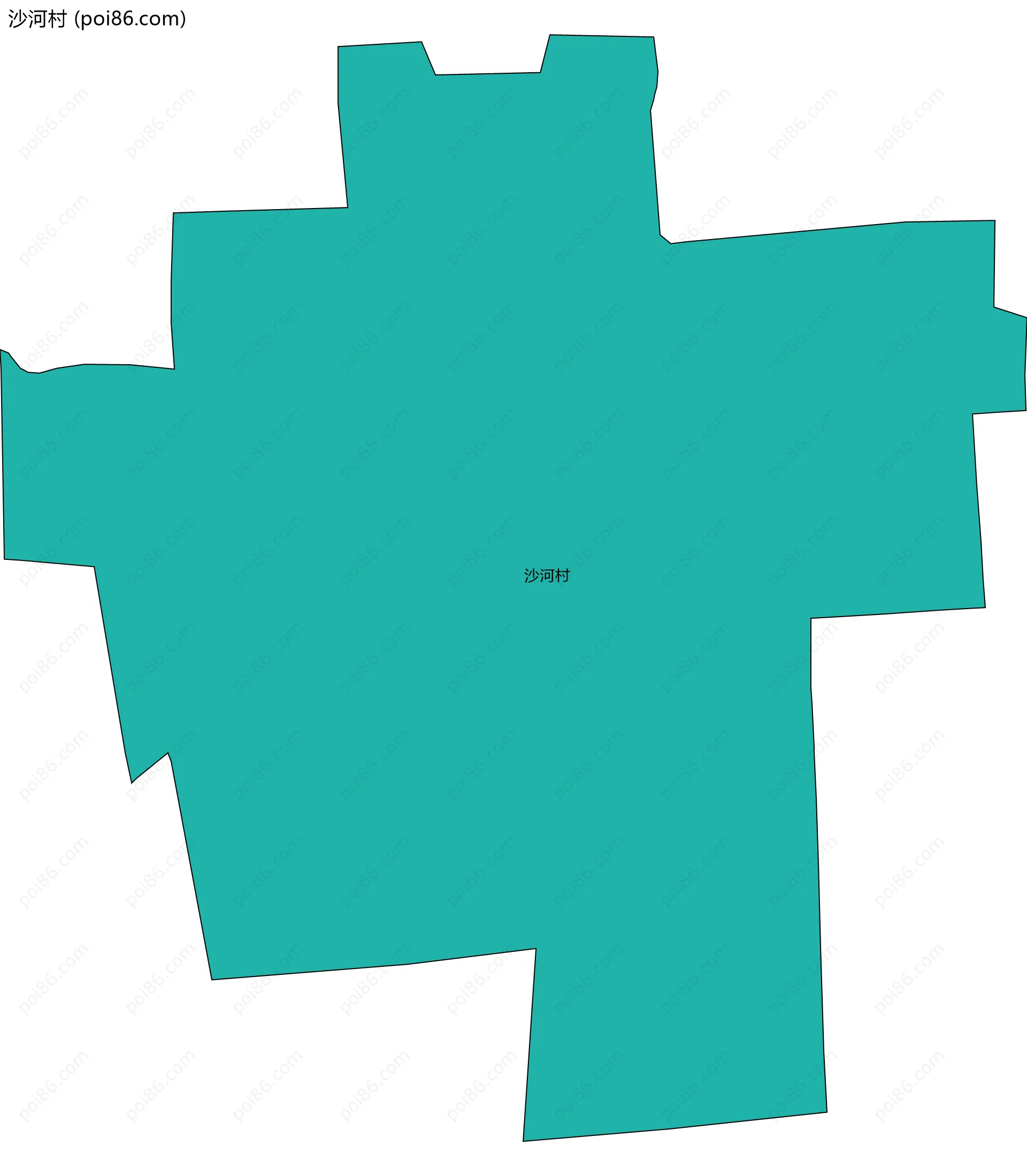 沙河村边界地图