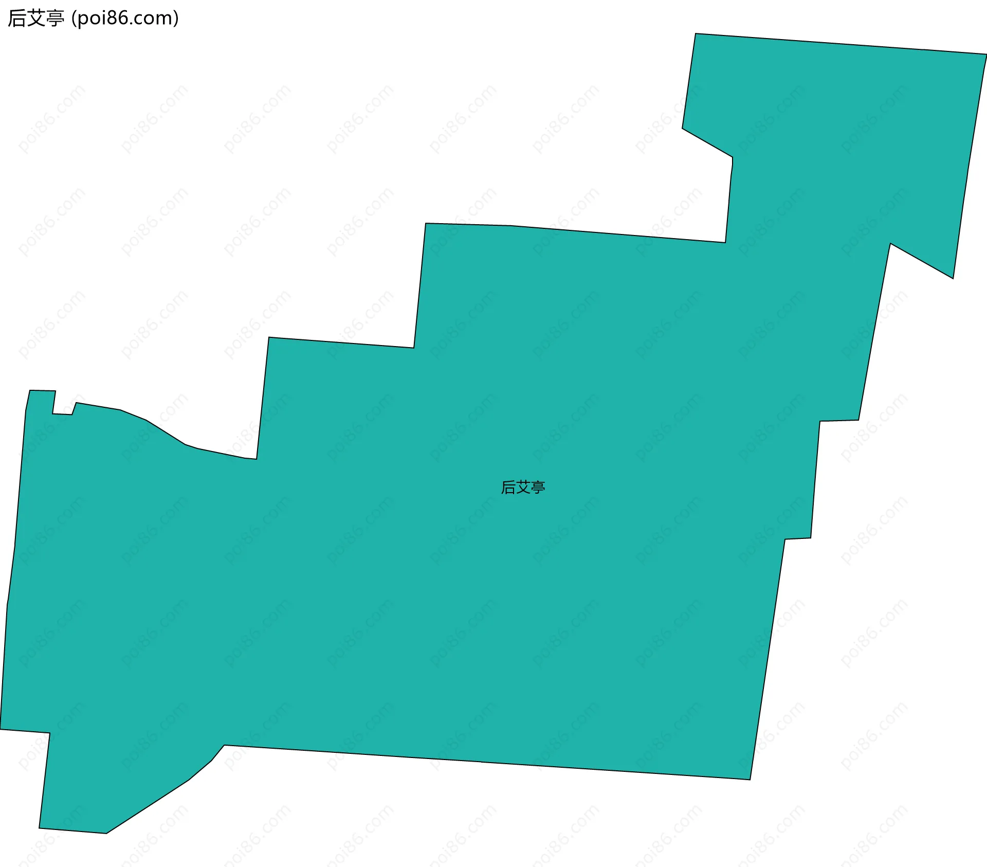 后艾亭边界地图
